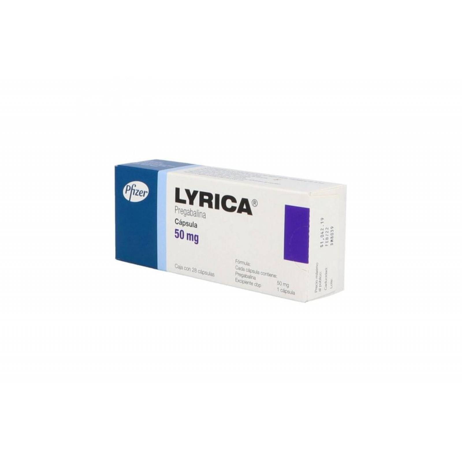 Lyrica 50 mg Caja Con 28 Cápsulas 