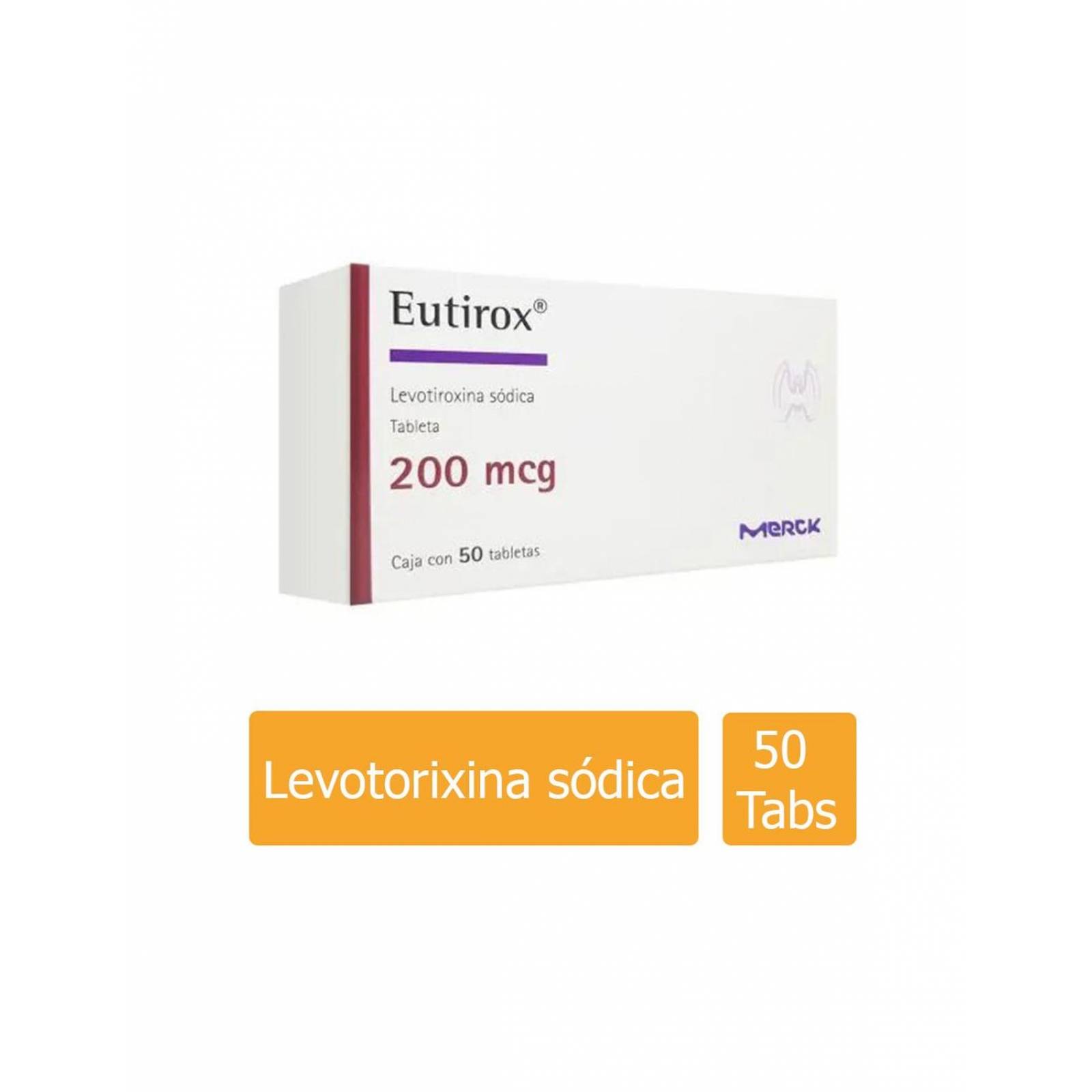Eutirox 200 mcg Caja Con 50 Tabletas 