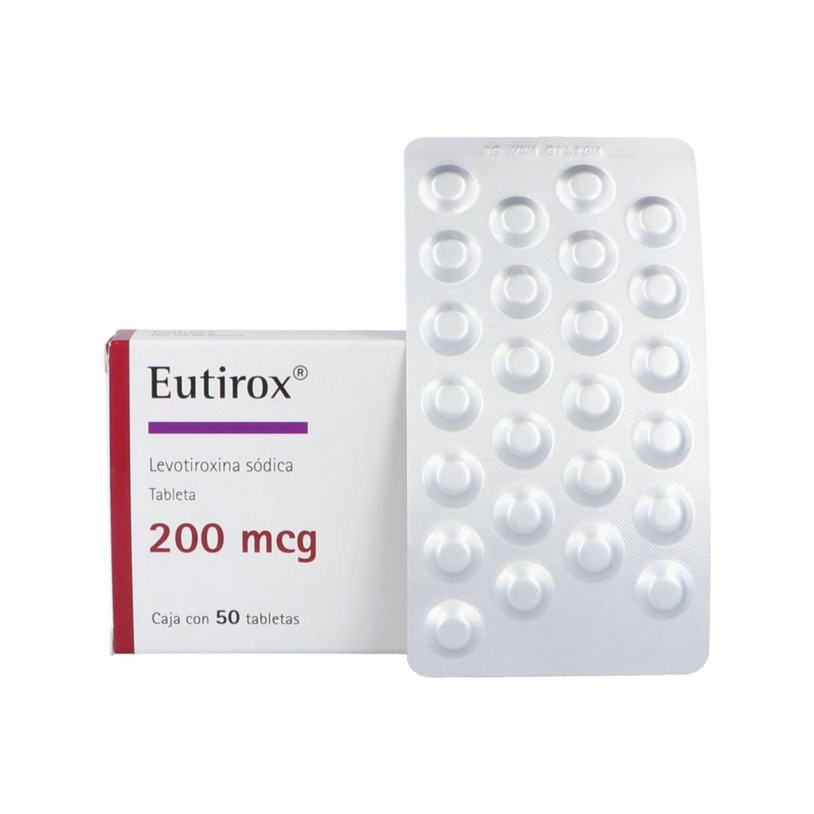 Eutirox 200 mcg Caja Con 50 Tabletas 