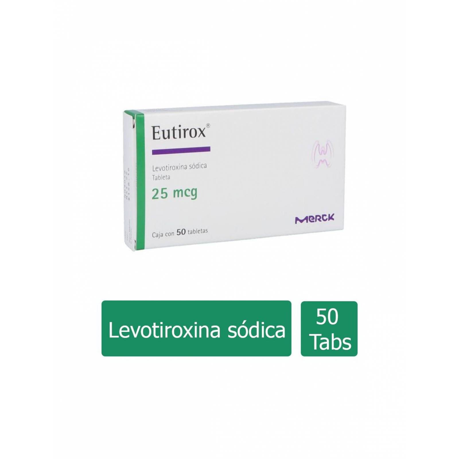 Eutirox 25 mcg Caja Con 50 Tabletas 