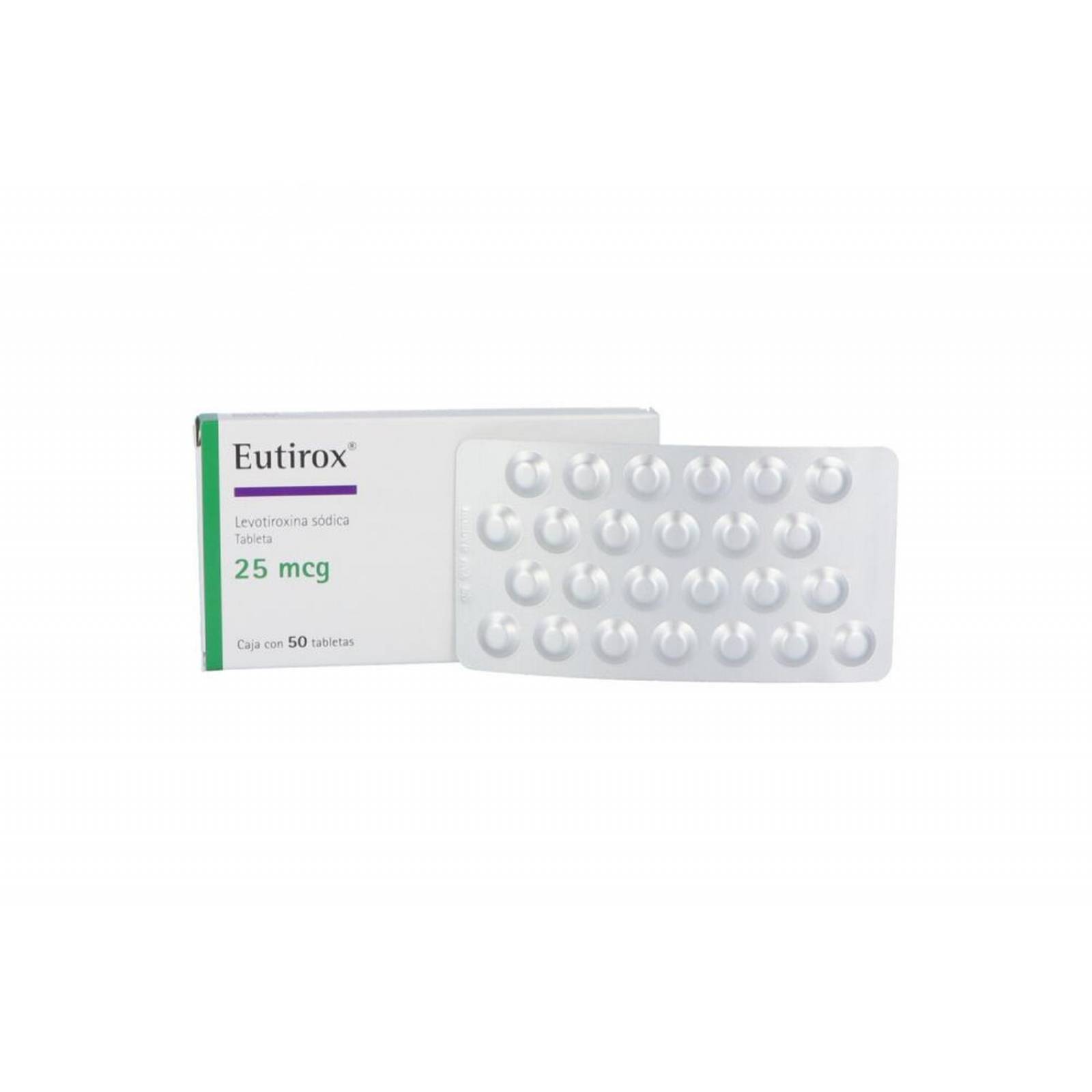 Eutirox 25 mcg Caja Con 50 Tabletas 