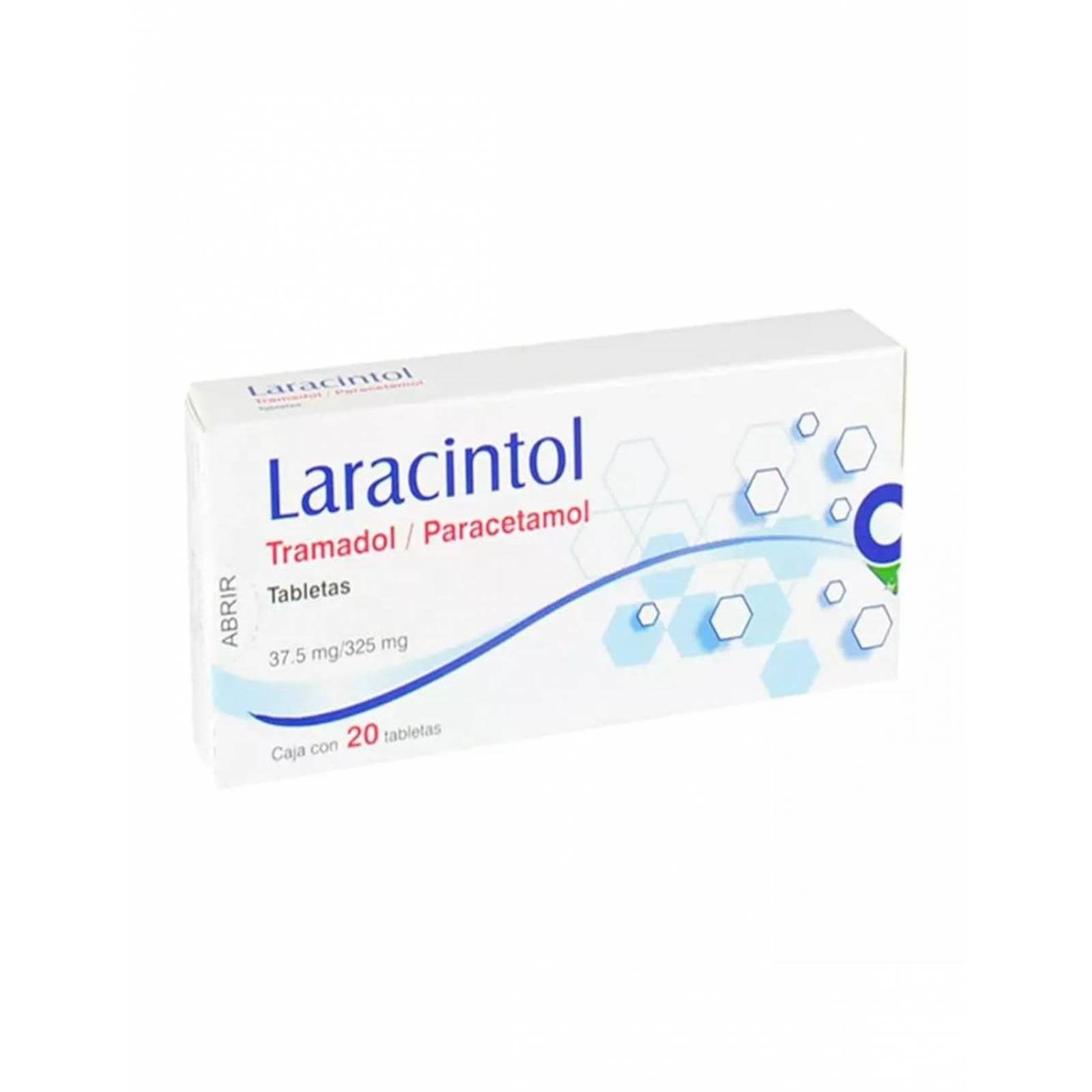 Laracintol 37.5 mg / 325 mg Caja Con 20 tabletas 