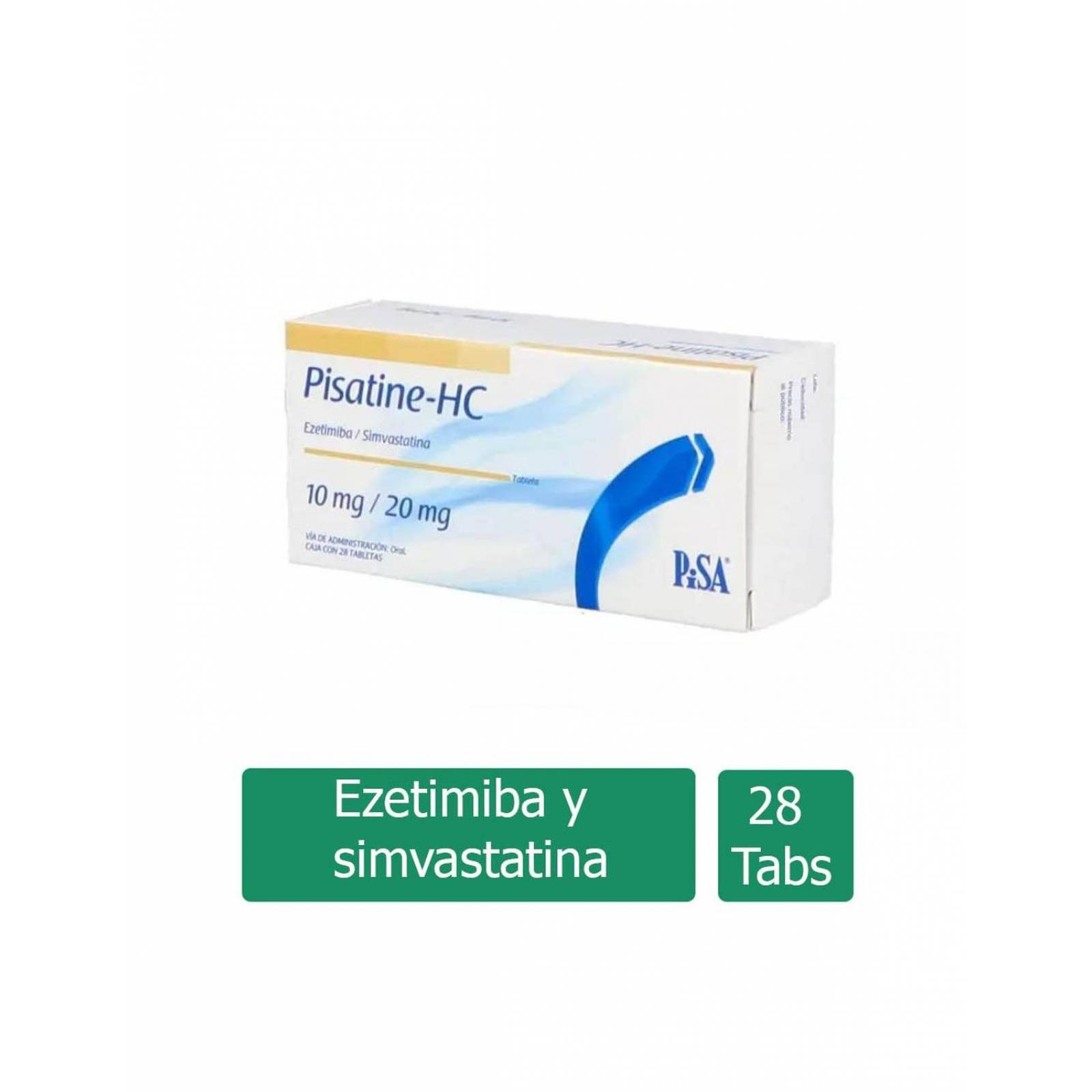 Pisatine -HC 10 mg / 20 mg Caja Con 28 Tabletas 