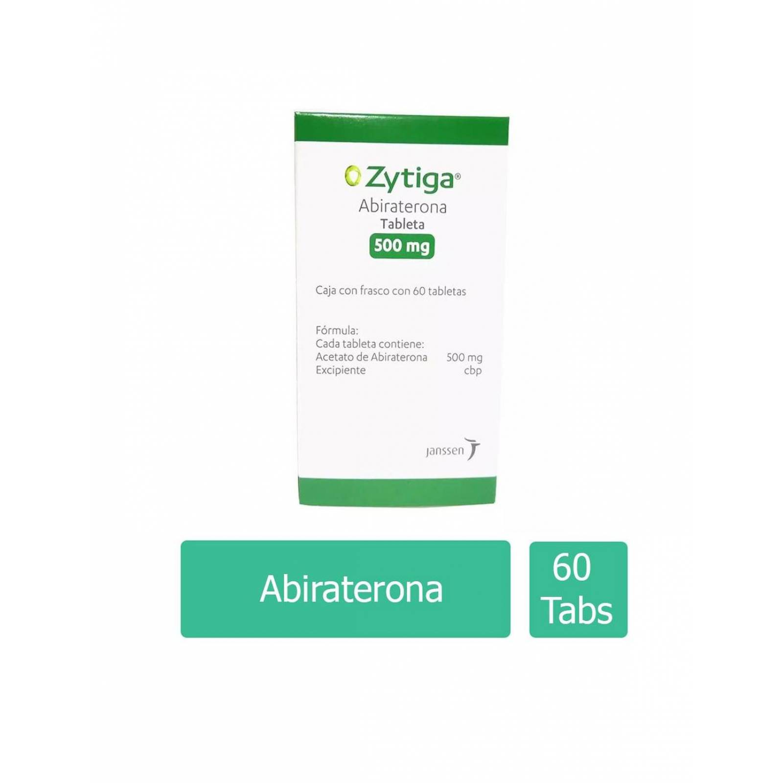 Zytiga 500 mg Caja Con Frasco Con 60 Tabletas 