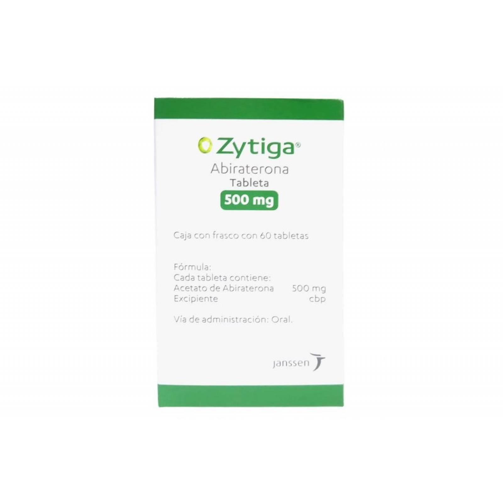 Zytiga 500 mg Caja Con Frasco Con 60 Tabletas 