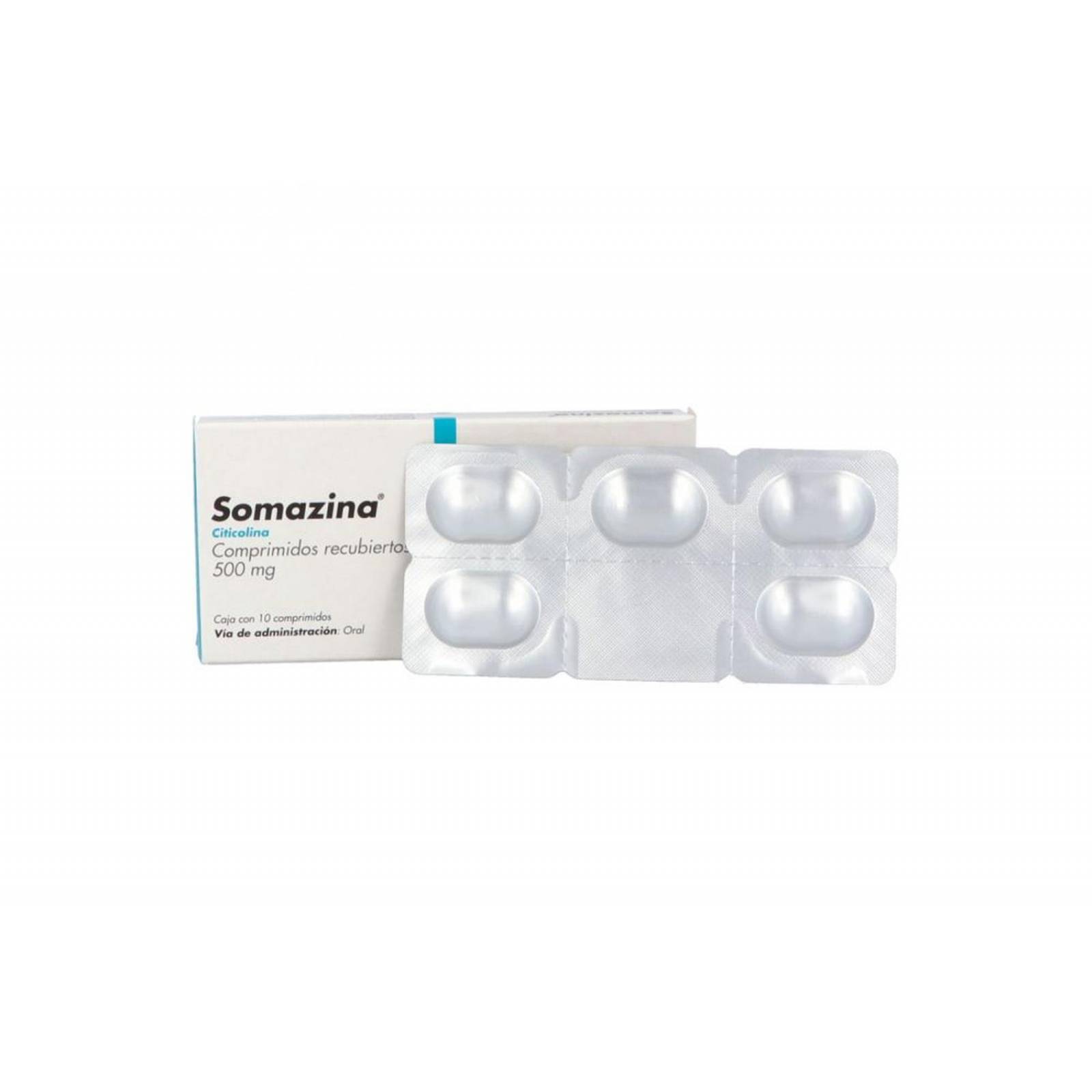 Somazina 500 mg Caja Con 10 Comprimidos Recubiertos 