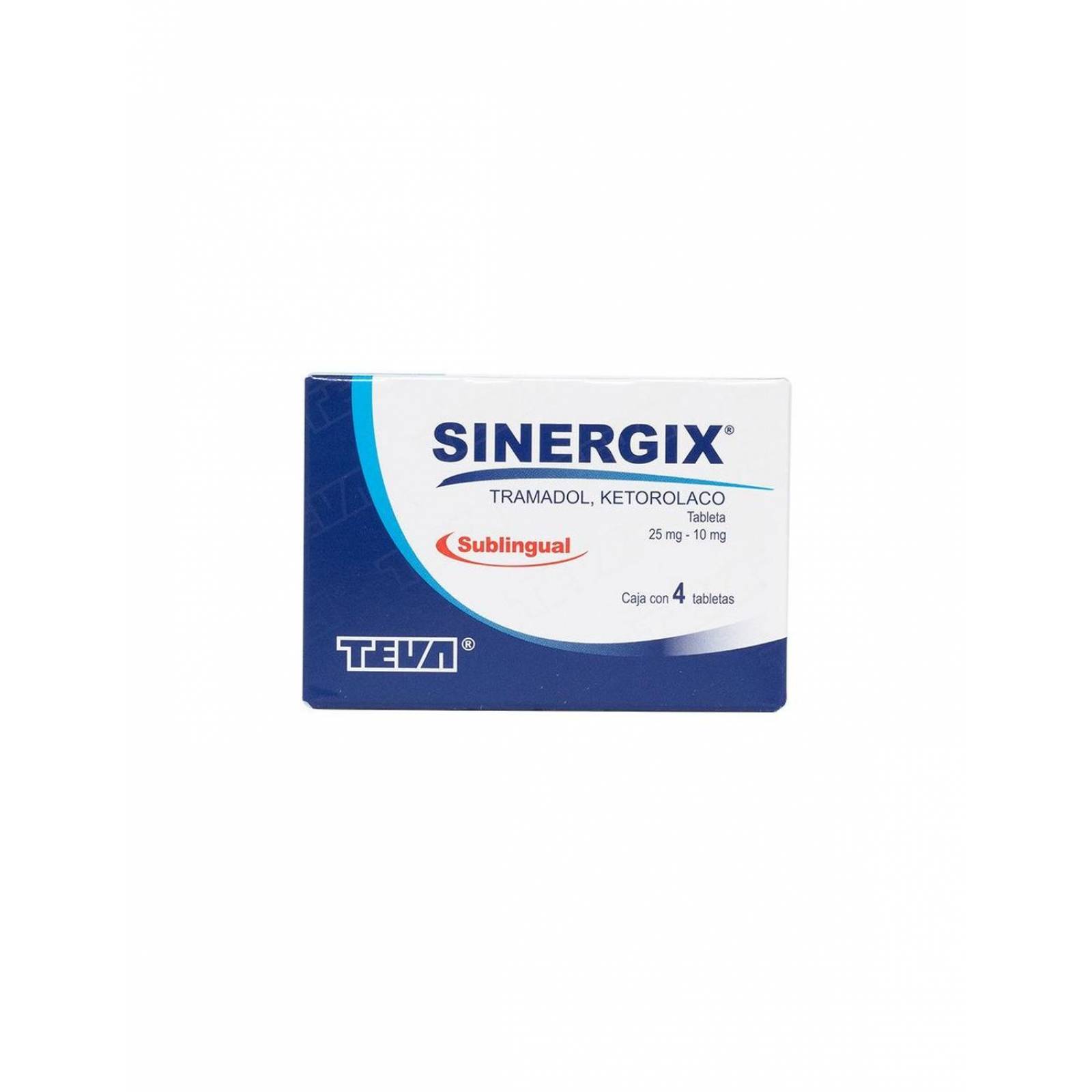 Sinergix 25 mg/10 mg Caja Con 4 Tabletas Sublinguales 