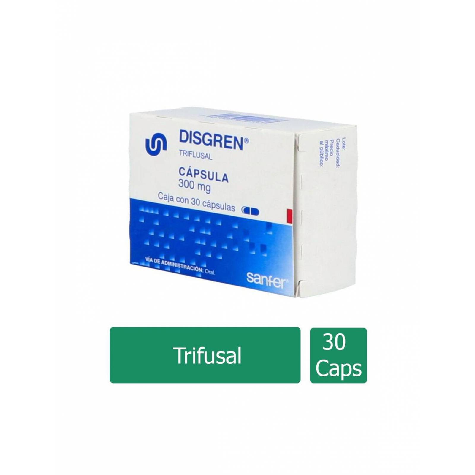 Disgren 300 mg Caja Con 30 Cápsulas - RX 