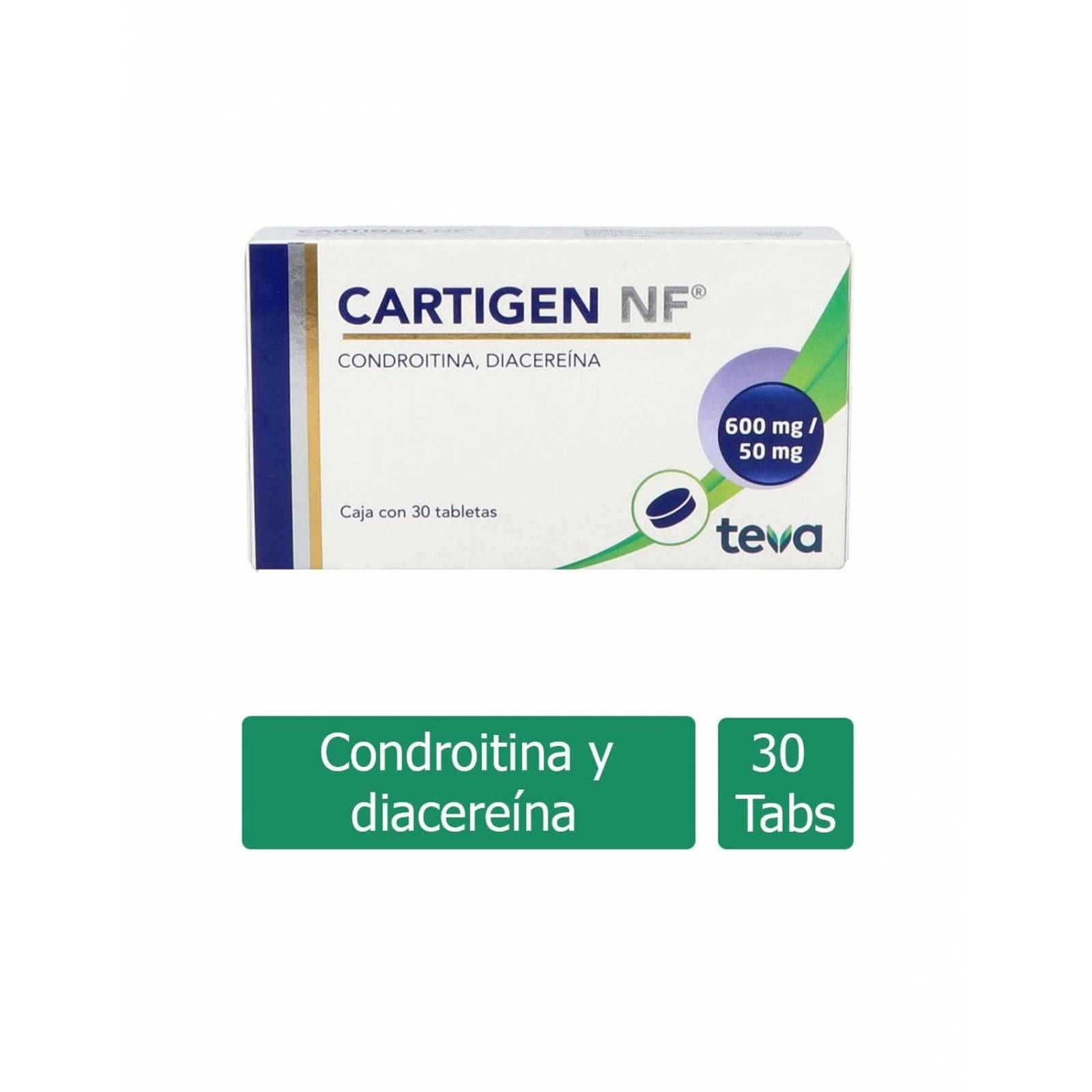 Cartigen NF 600 mg/50 mg Caja Con 30 Tabletas 