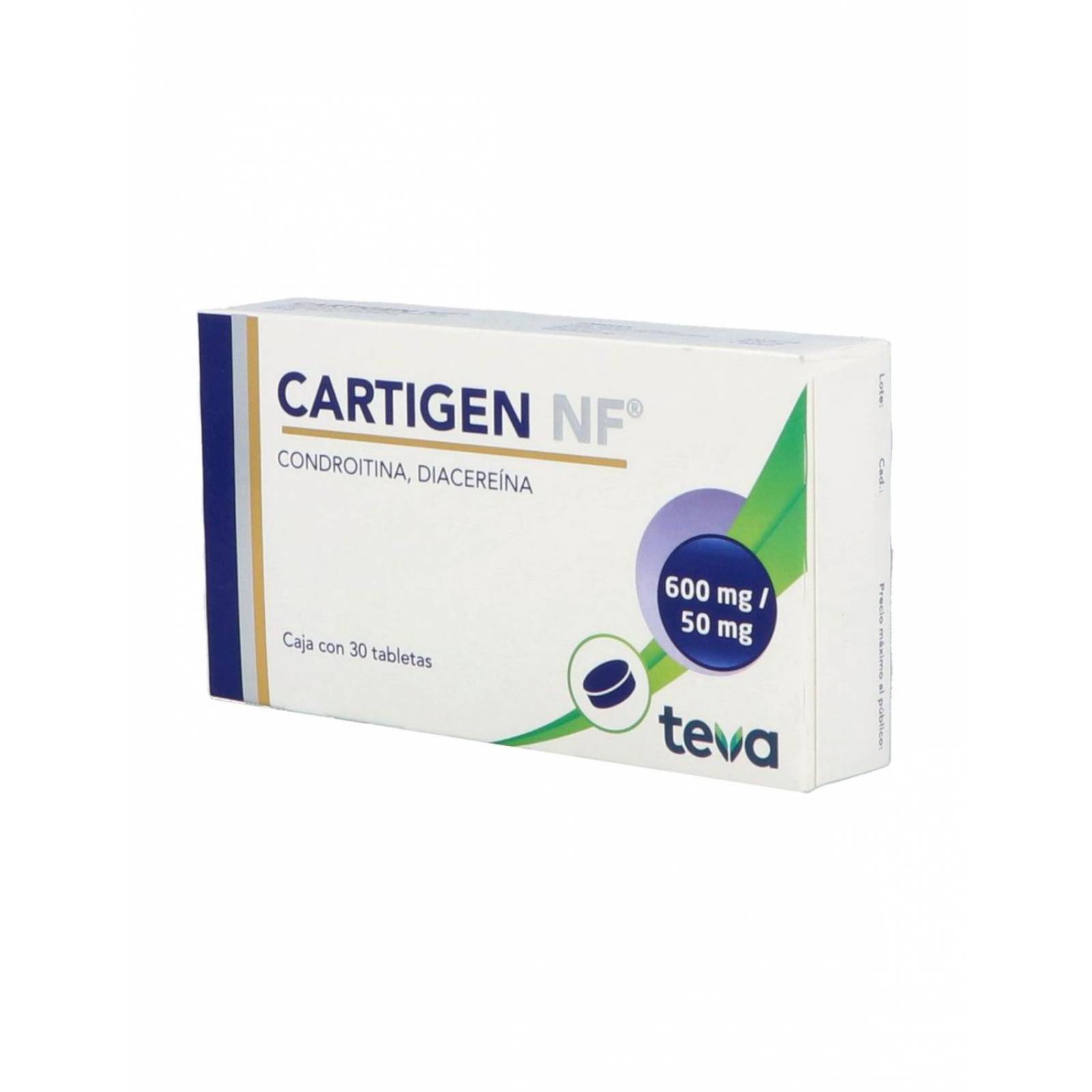 Cartigen NF 600 mg/50 mg Caja Con 30 Tabletas 