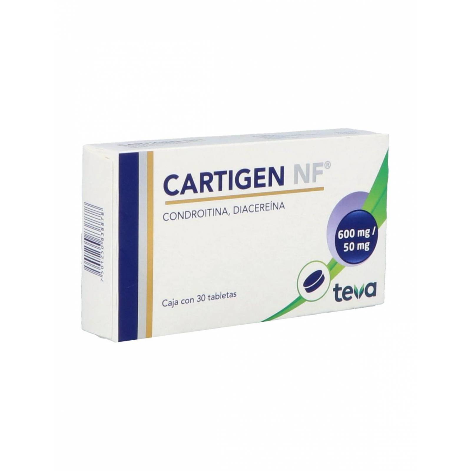 Cartigen NF 600 mg/50 mg Caja Con 30 Tabletas 