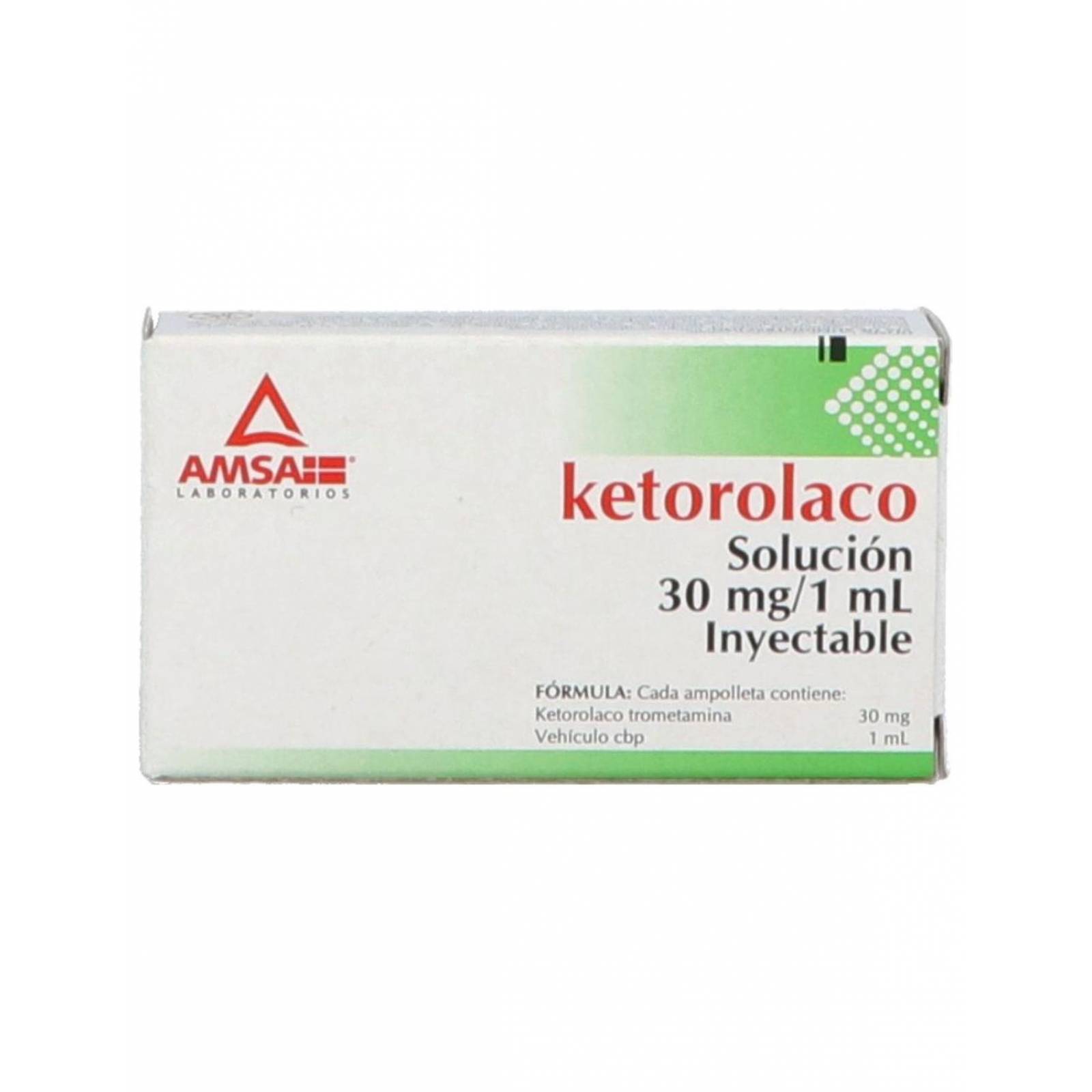 Ketorolaco 30 mg/mL Solución Inyectable 3 Ampolletas 