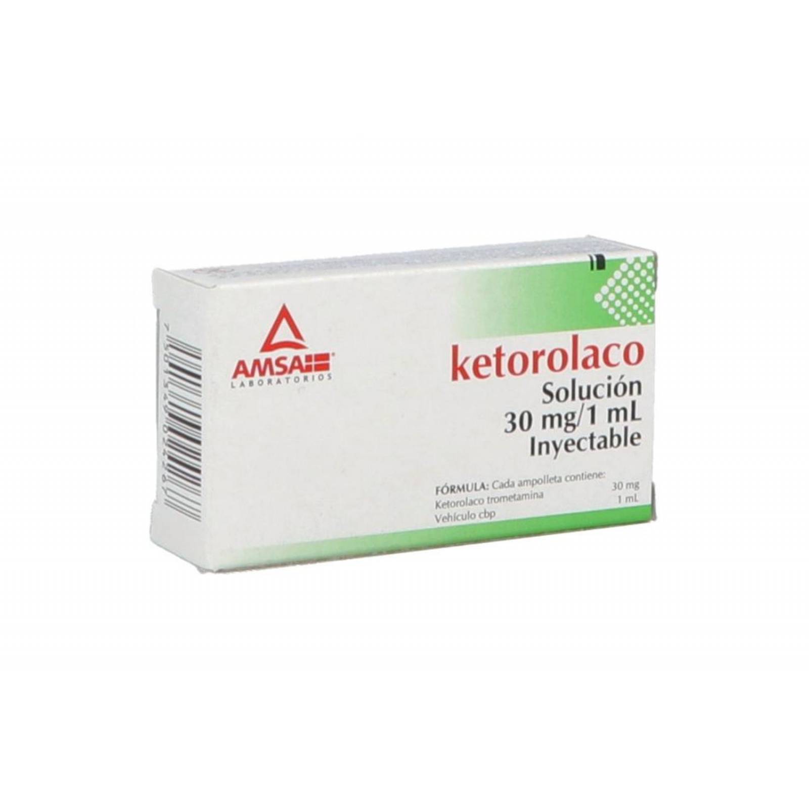 Ketorolaco 30 mg/mL Solución Inyectable 3 Ampolletas 