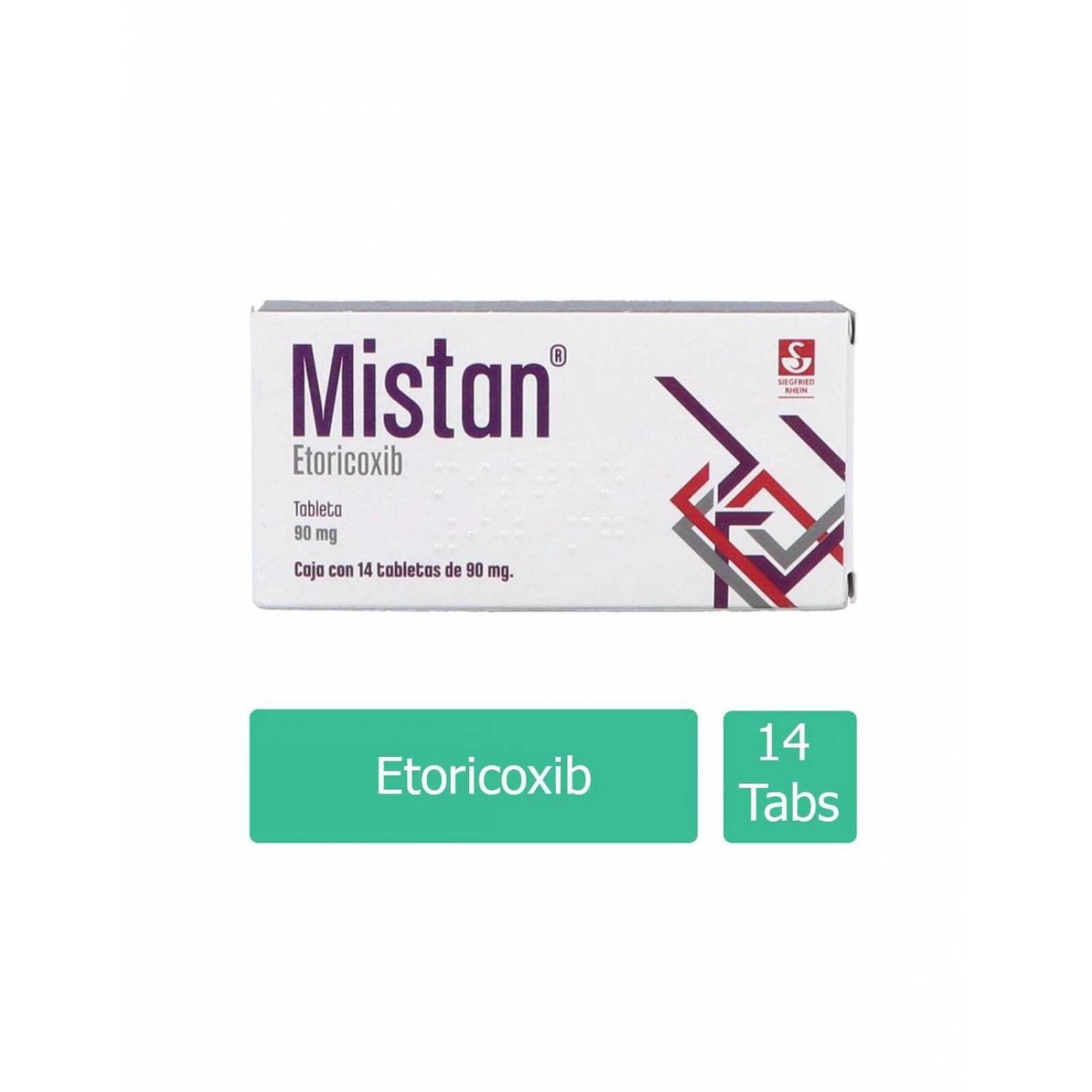 Mistan 90 mg Caja Con 14 Tabletas 