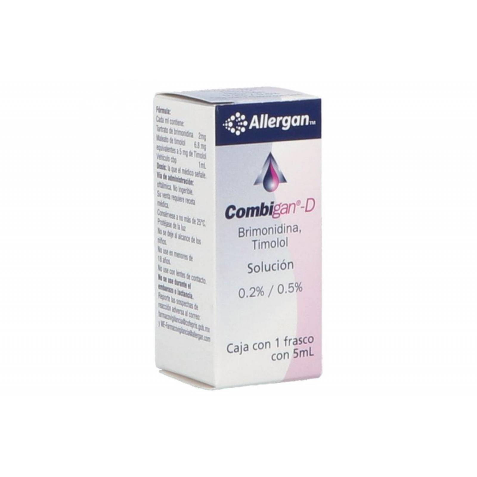 Combigan D Solución 0.2%/0.5% Caja Con Frasco Gotero Con 5 mL 