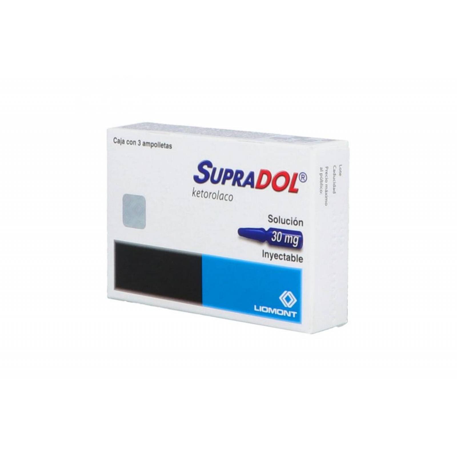 Supradol 30 mg Caja Con 3 Ampolletas 