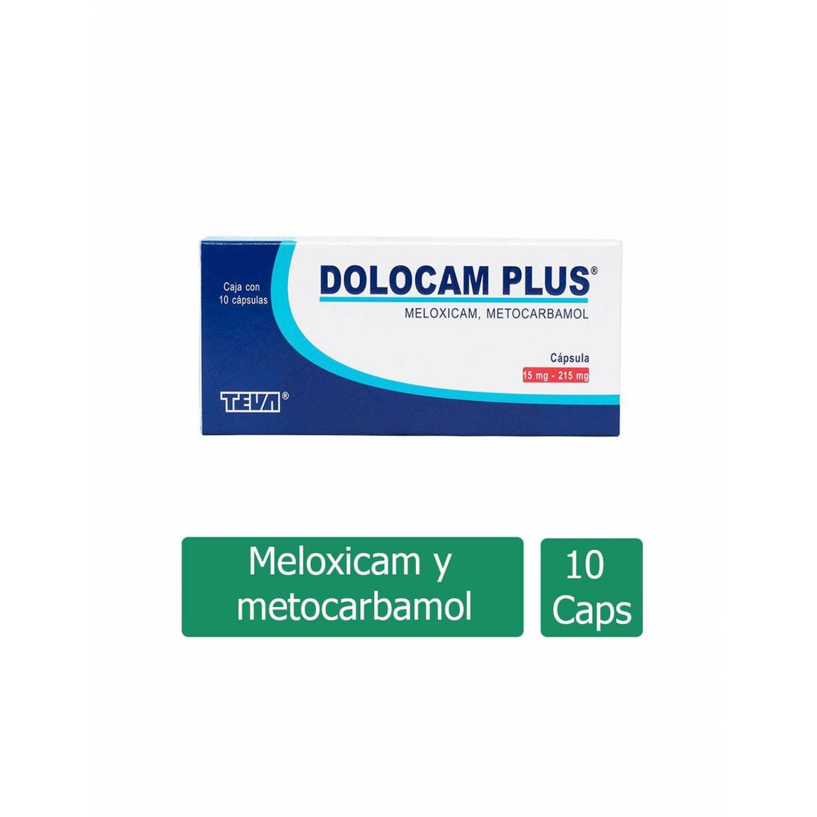Dolocam Plus 15 mg/215 mg Caja Con 10 Cápsulas 