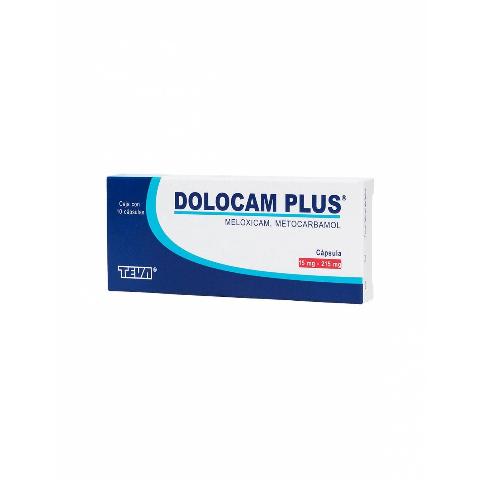 Dolocam Plus 15 mg/215 mg Caja Con 10 Cápsulas 
