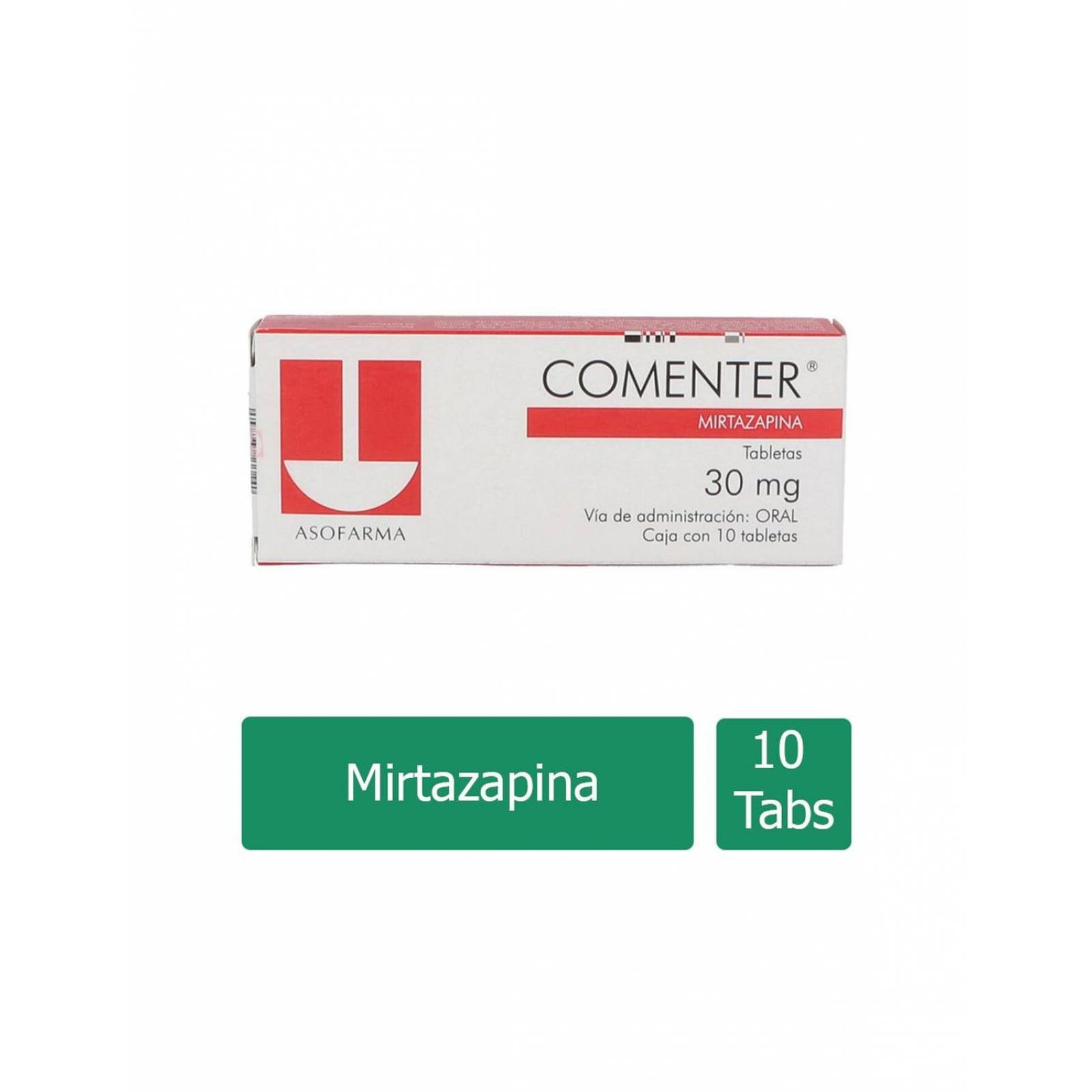 Comenter 30 mg Caja Con 10 Tabletas 