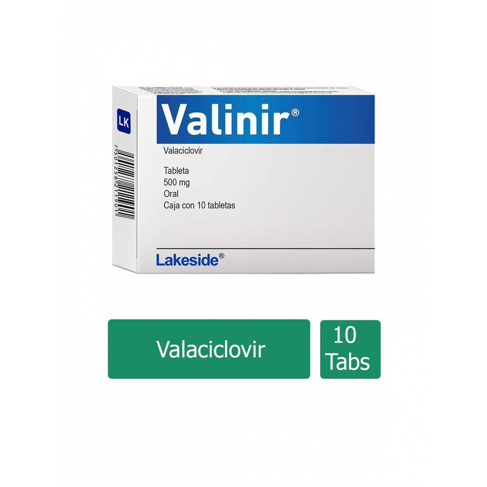 VALINIR 500 MG CAJA CON 10 COMPRIMIDOS 