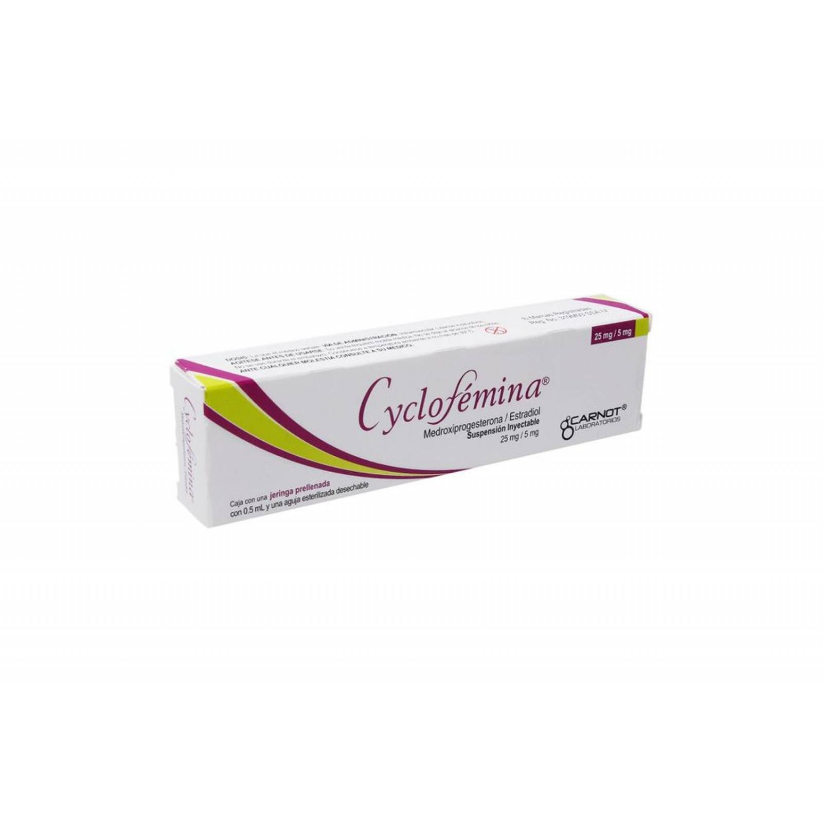 Cyclofemina Suspensión Inyectable 25 mg / 5 mg Caja Con 1 Jeringa Prellenada 