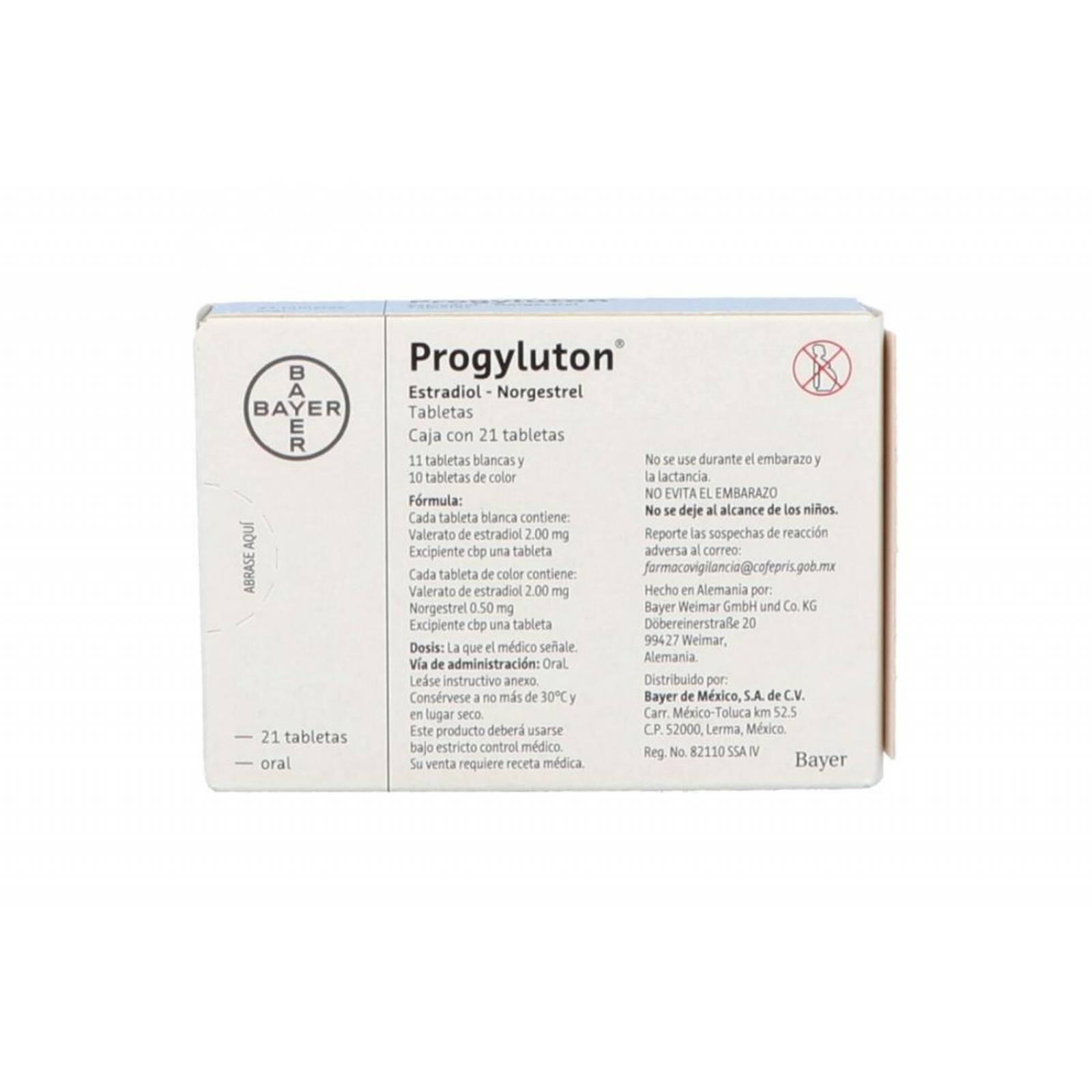 Progyluton 2 mg Caja Con 21 Tabletas 