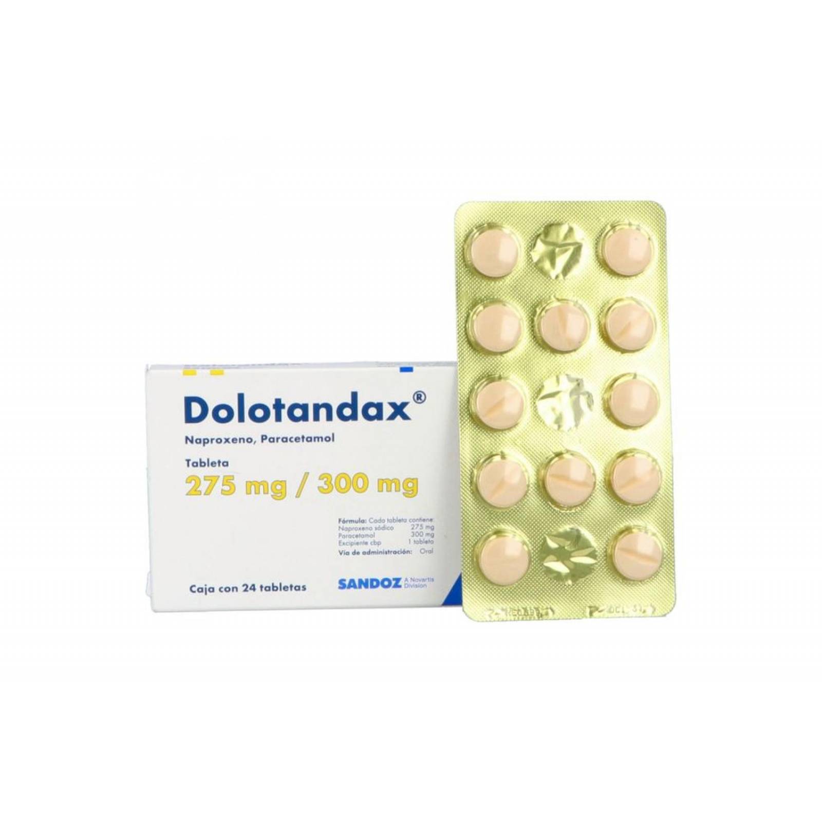 Dolotandax 275 mg/300 mg 24 Tabletas 