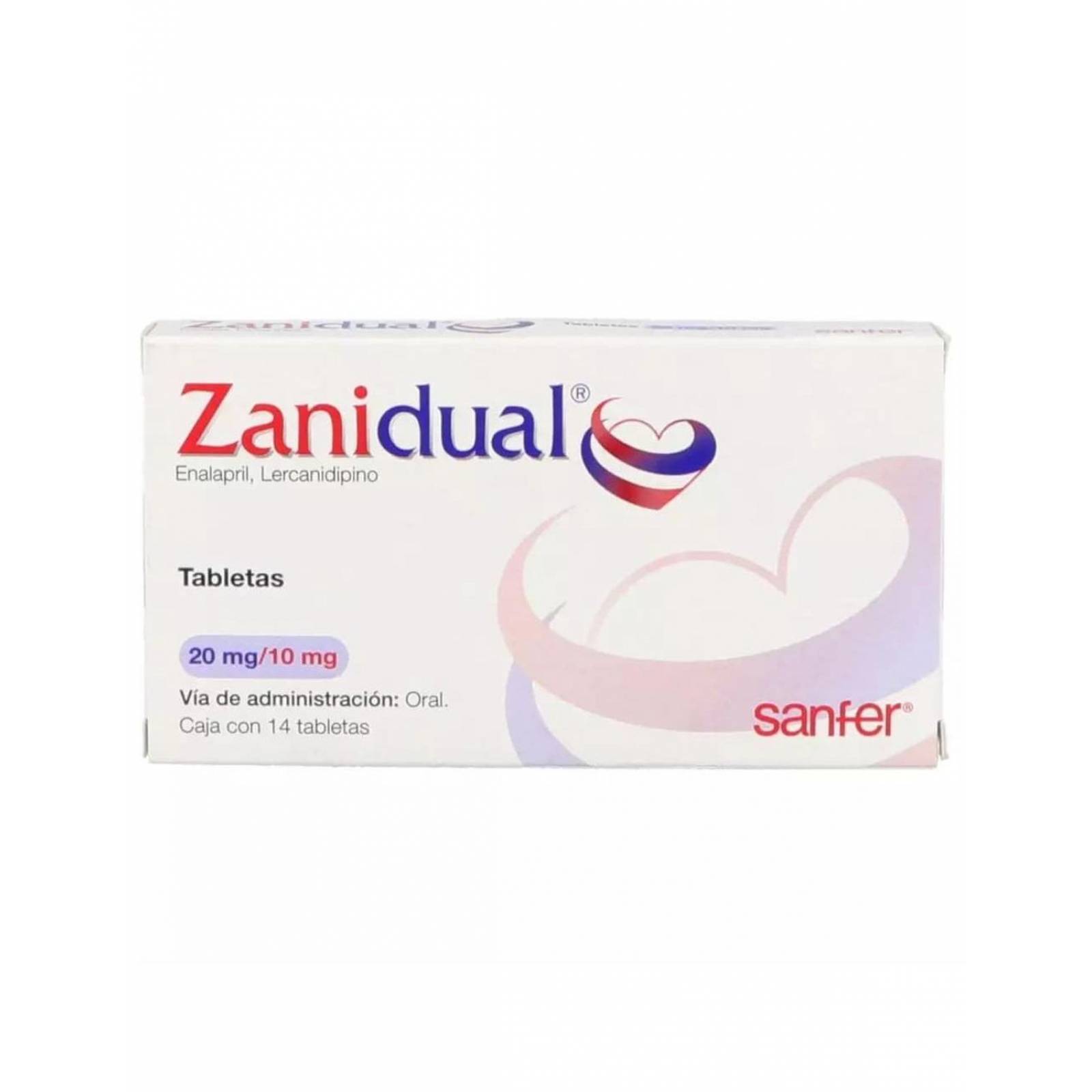 Zanidual 20 mg/10 mg Con 14 Tabletas 