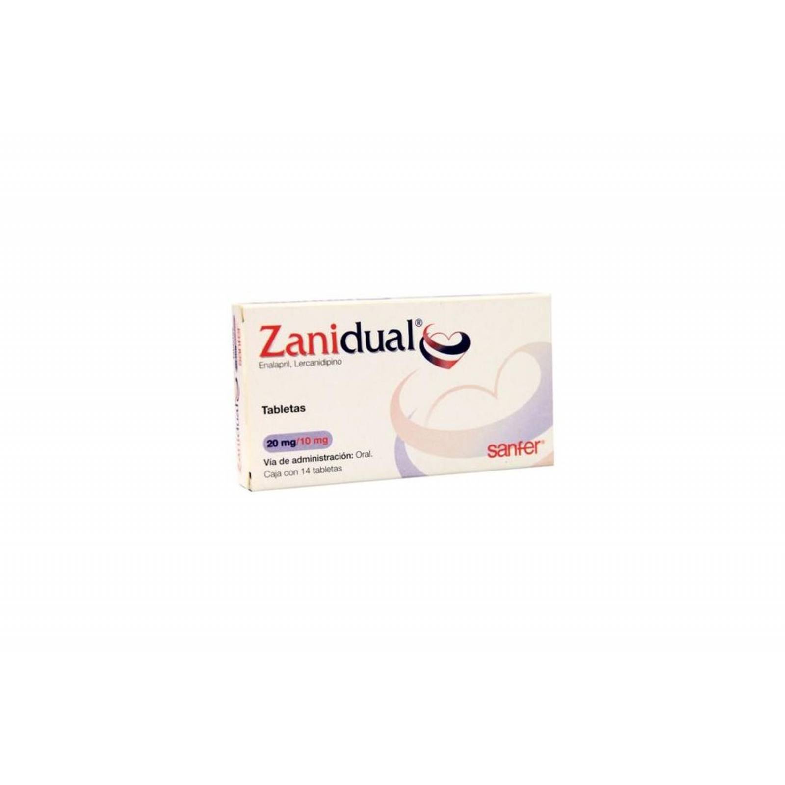 Zanidual 20 mg/10 mg Con 14 Tabletas 
