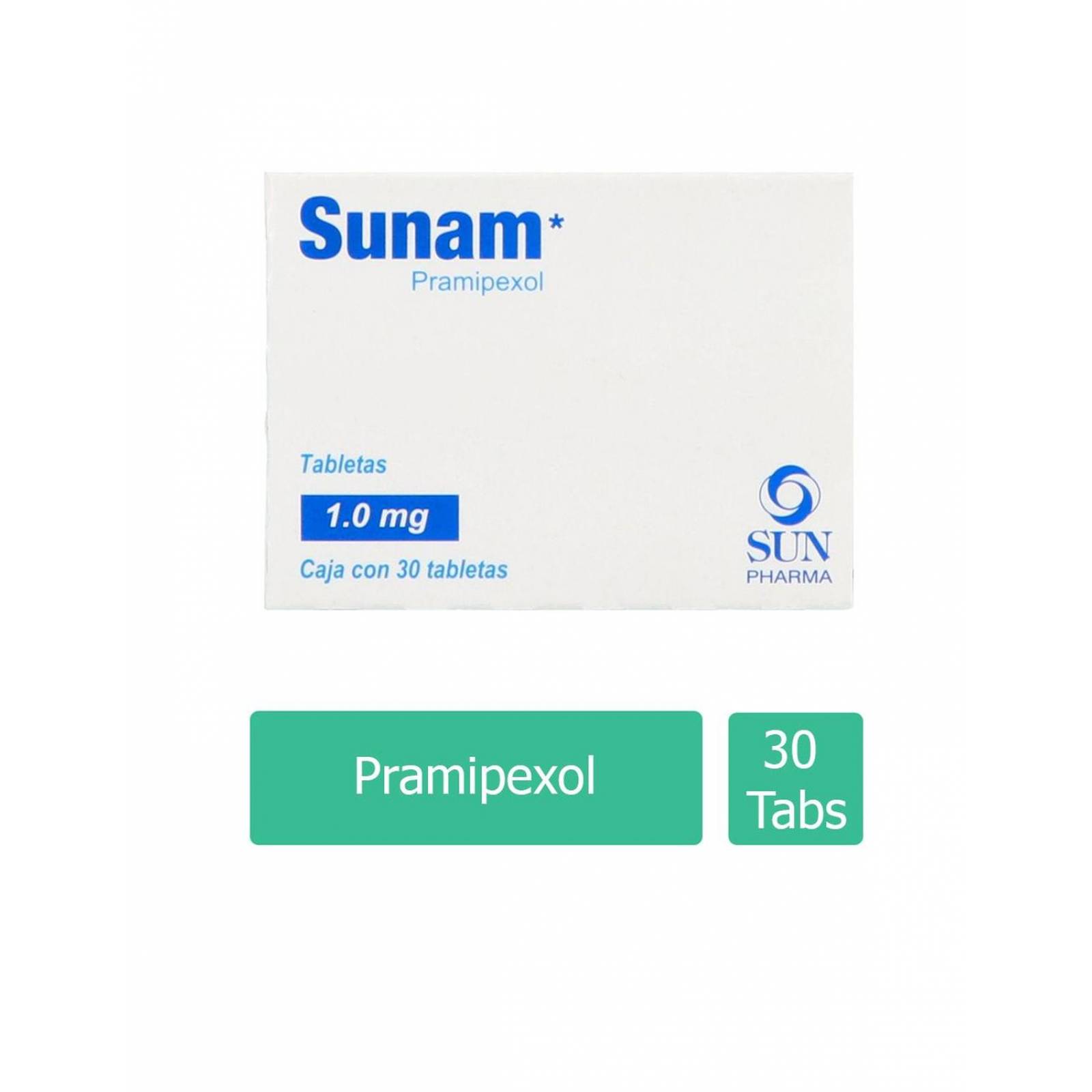 Sunam 1.0 mg Caja con 30 Tabletas 
