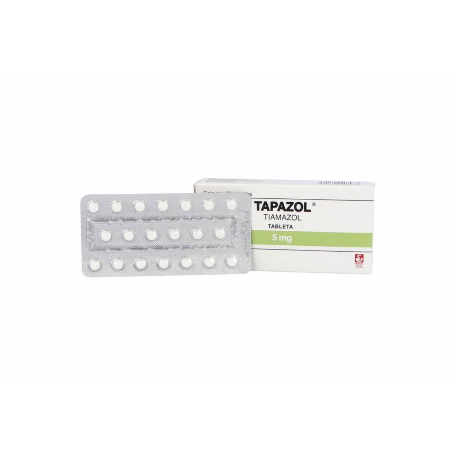 Tapazol 5 mg Caja Con 20 Tabletas 