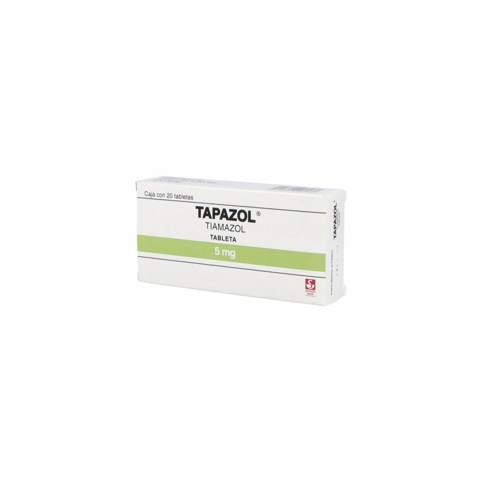 Tapazol 5 mg Caja Con 20 Tabletas 