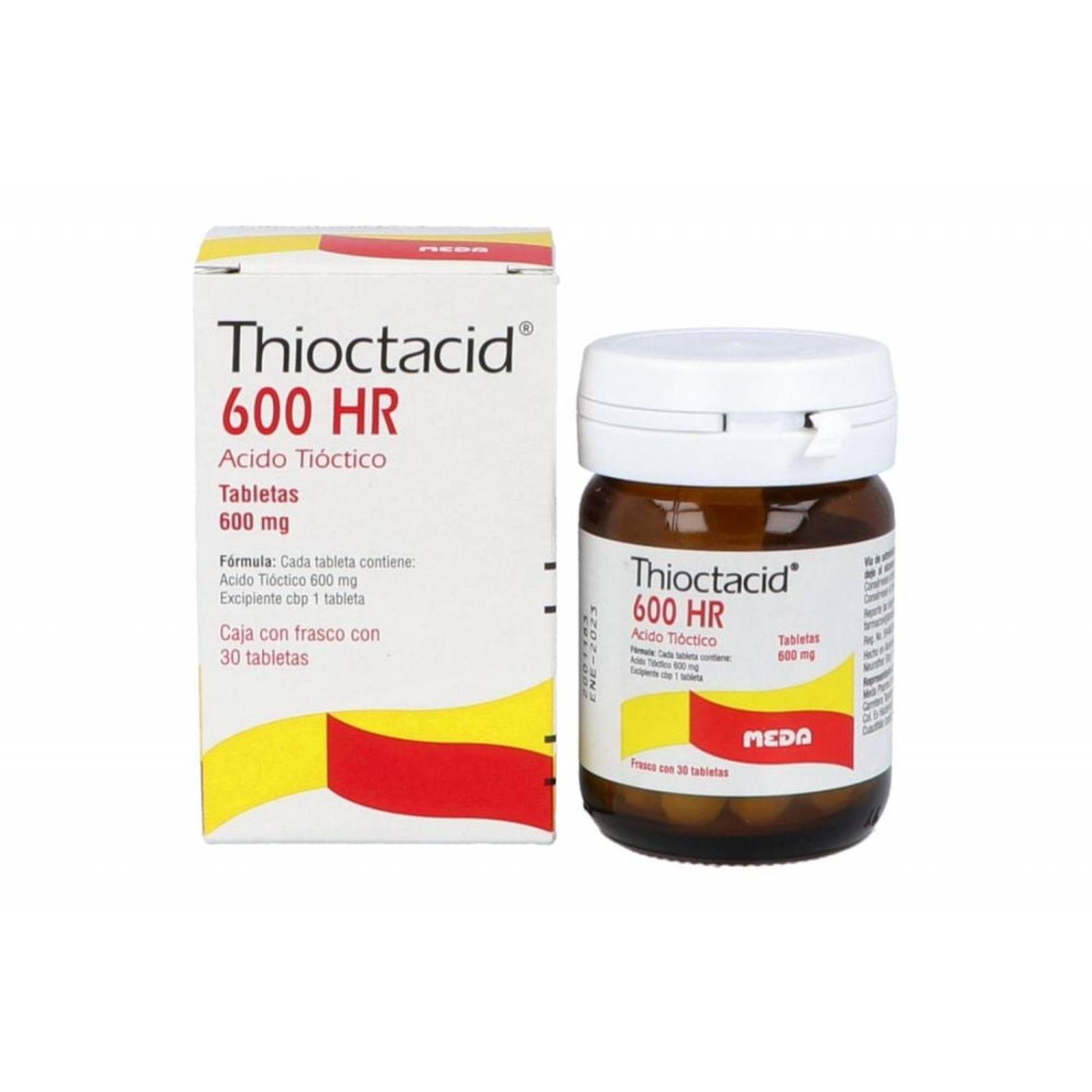 Thioctacid 600 HR 600 mg Frasco Con 30 Tabletas 