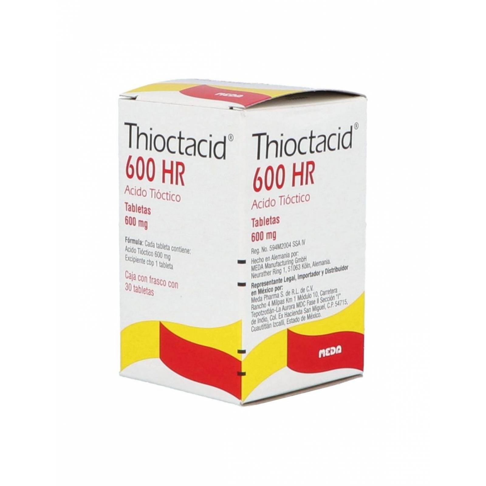 Thioctacid 600 HR 600 mg Frasco Con 30 Tabletas 