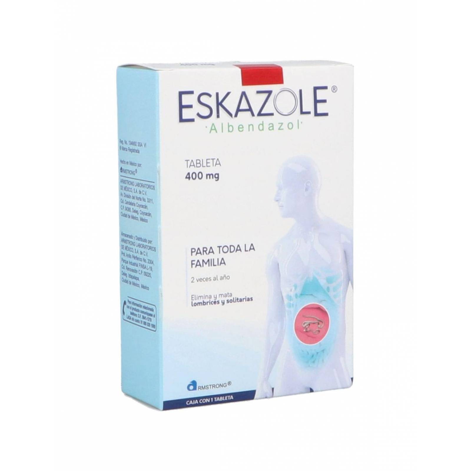 Eskazole 400 mg Caja Con 1 Tableta 