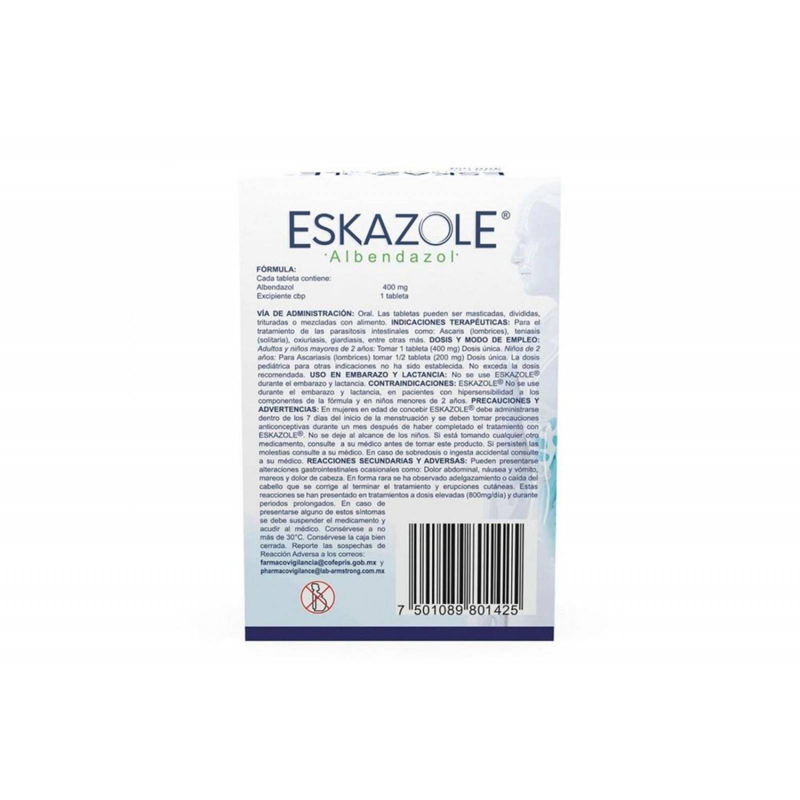Eskazole 400 mg Caja Con 1 Tableta 