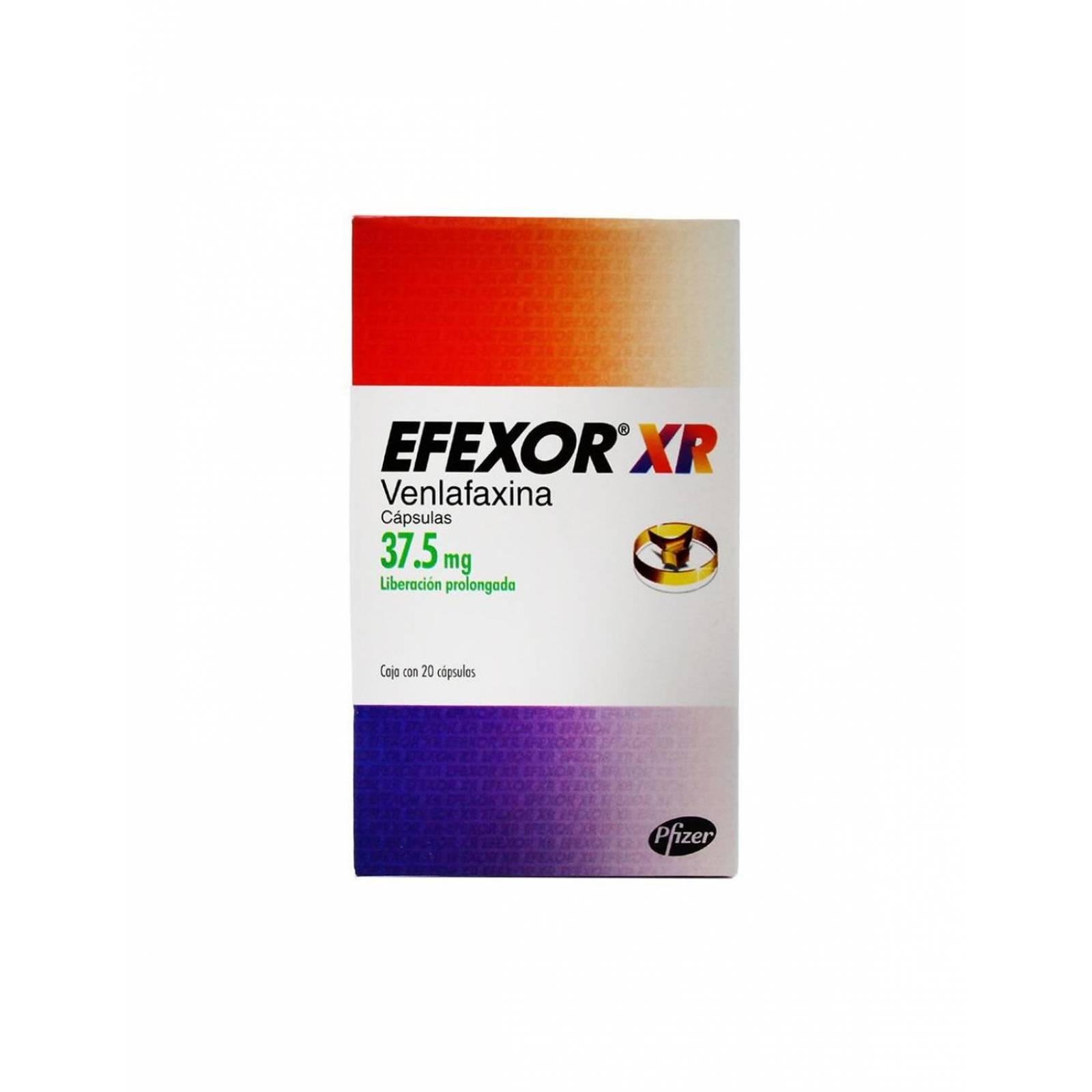 Efexor XR 37.5 mg Caja Con 20 Cápsulas 