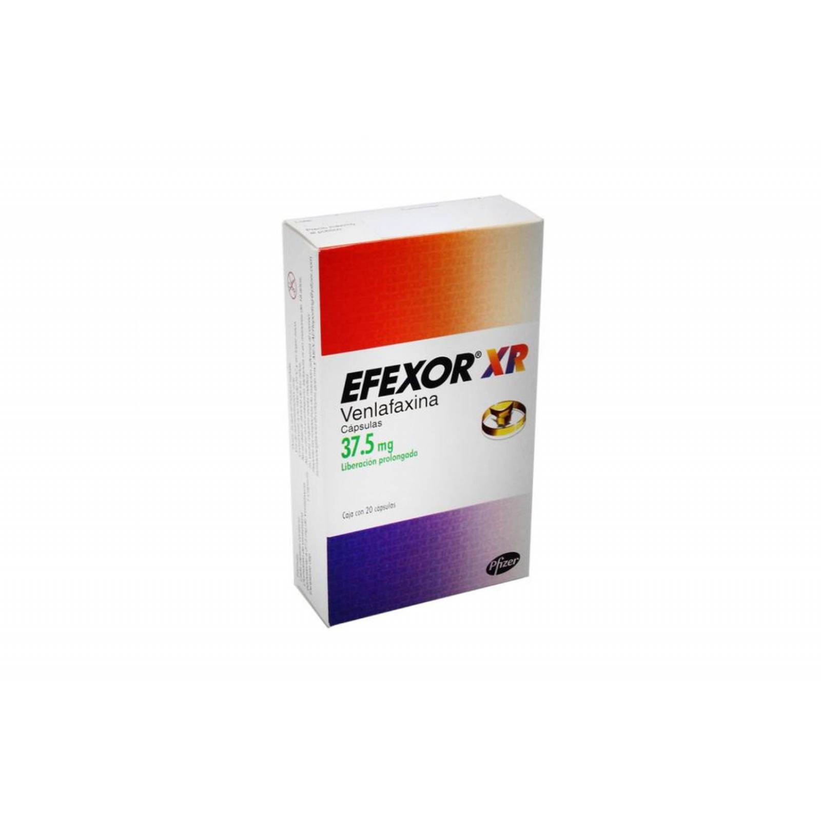 Efexor XR 37.5 mg Caja Con 20 Cápsulas 