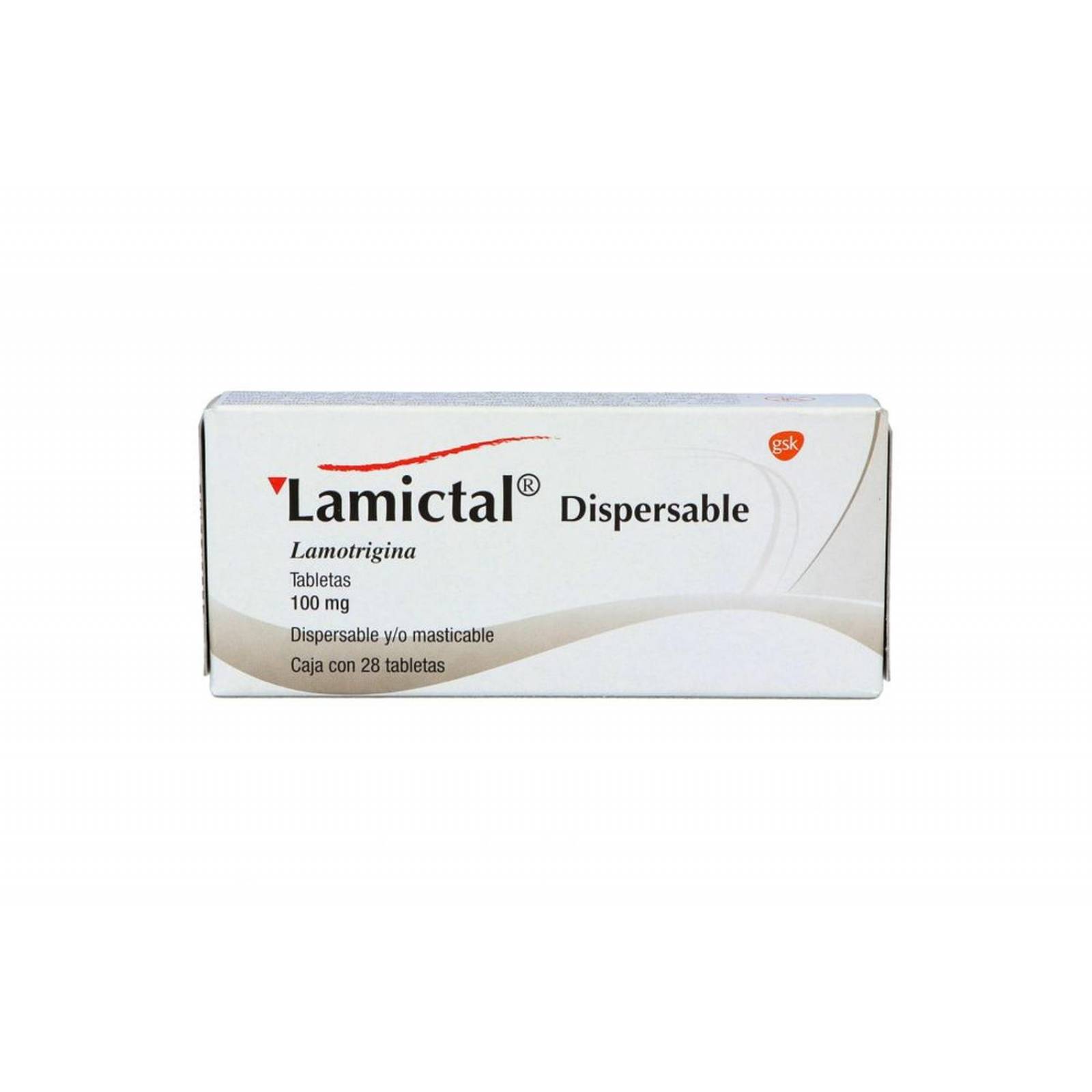 Lamictal 100 mg Caja Con 28 Tabletas 