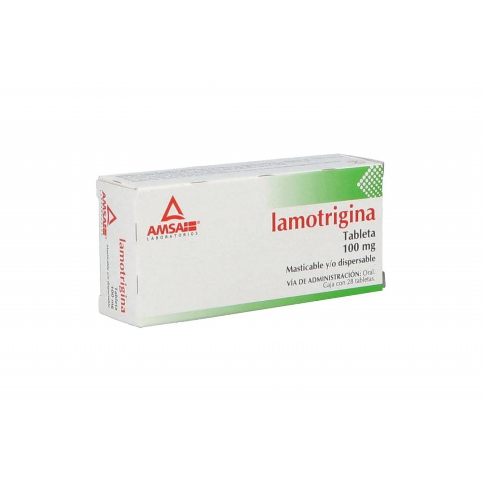 Lamotrigina 100 mg Caja Con 28 Tabletas 