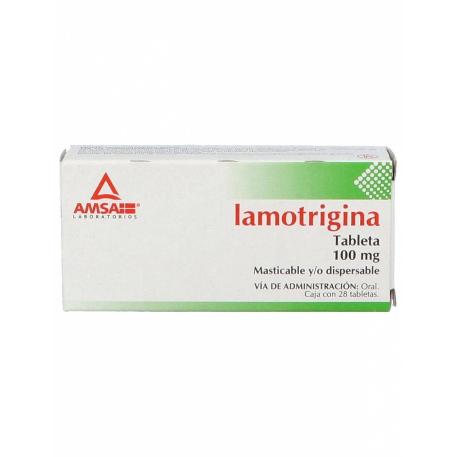 Lamotrigina 100 mg Caja Con 28 Tabletas 