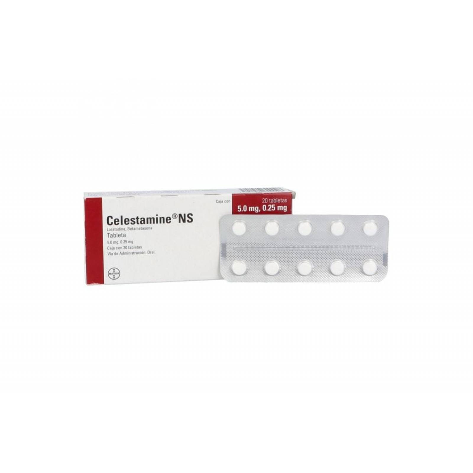 Celestamine NS 5mg/0.25mg Caja Con 20 Tabletas 