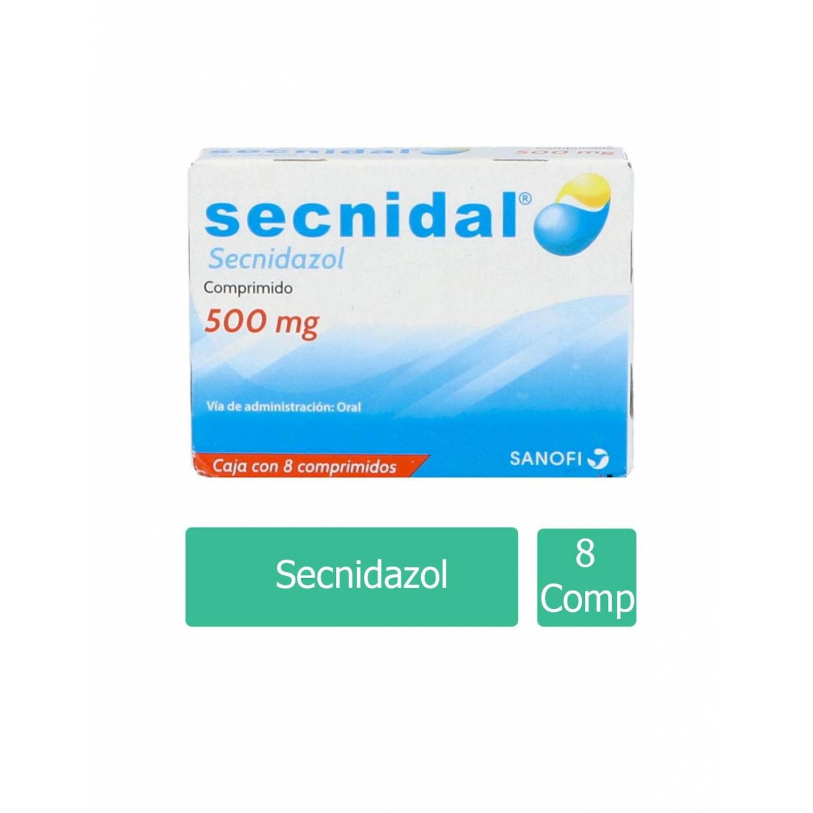 Secnidal 500 mg Caja Con 8 Comprimidos 
