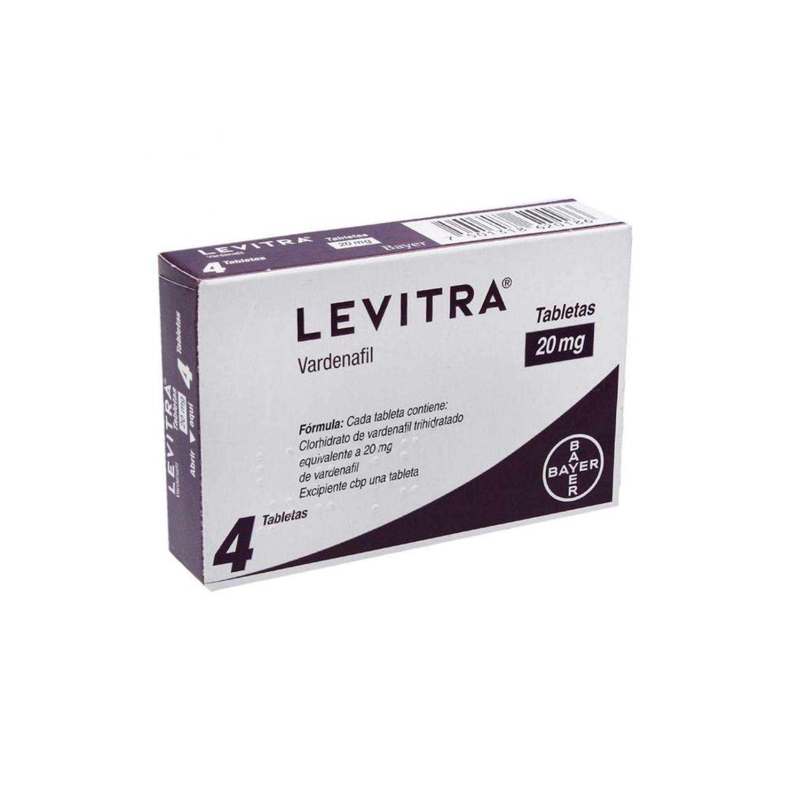 Levitra 20 mg Caja Con 4 Tabletas 
