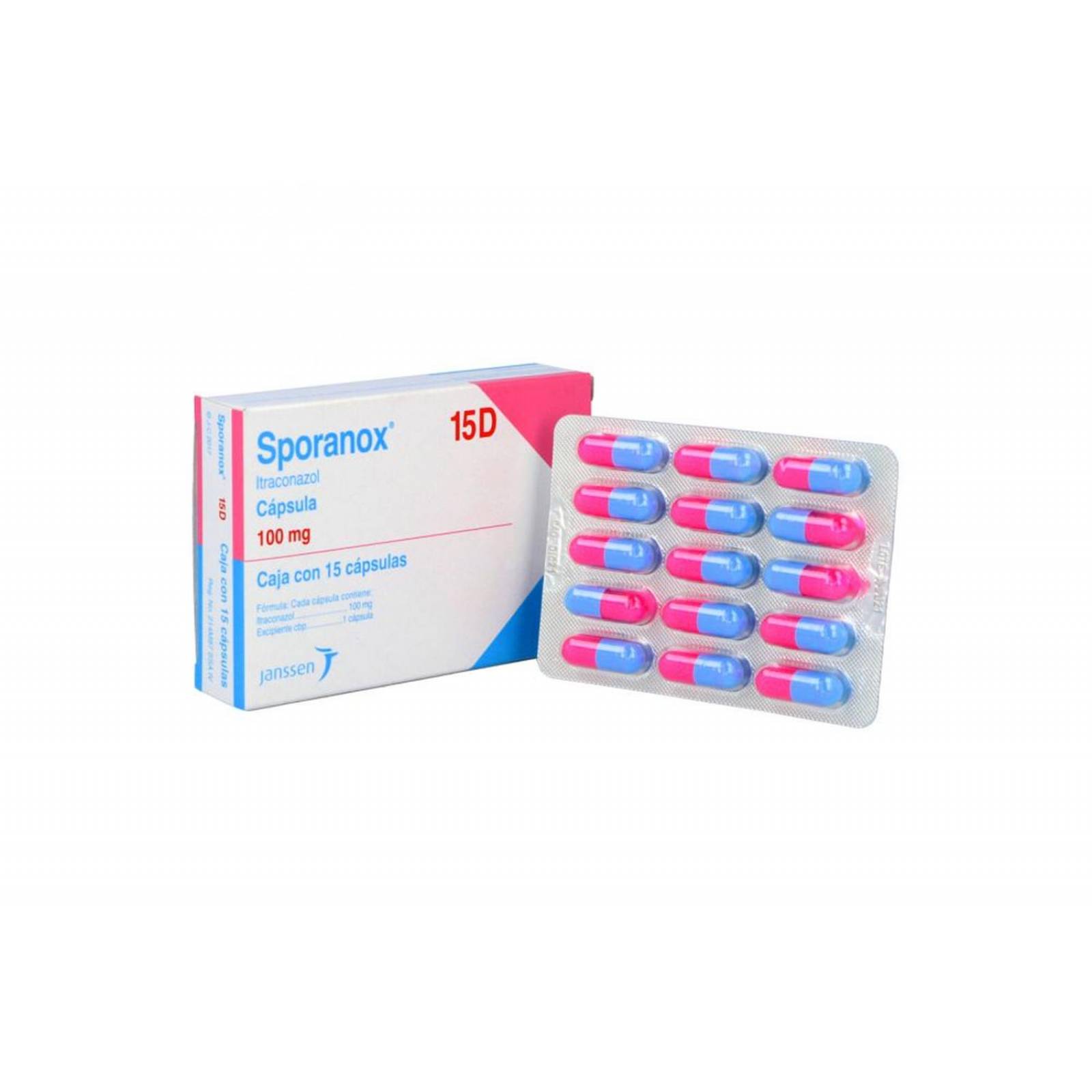 Sporanox 15D 100 mg Caja Con 15 Cápsulas 