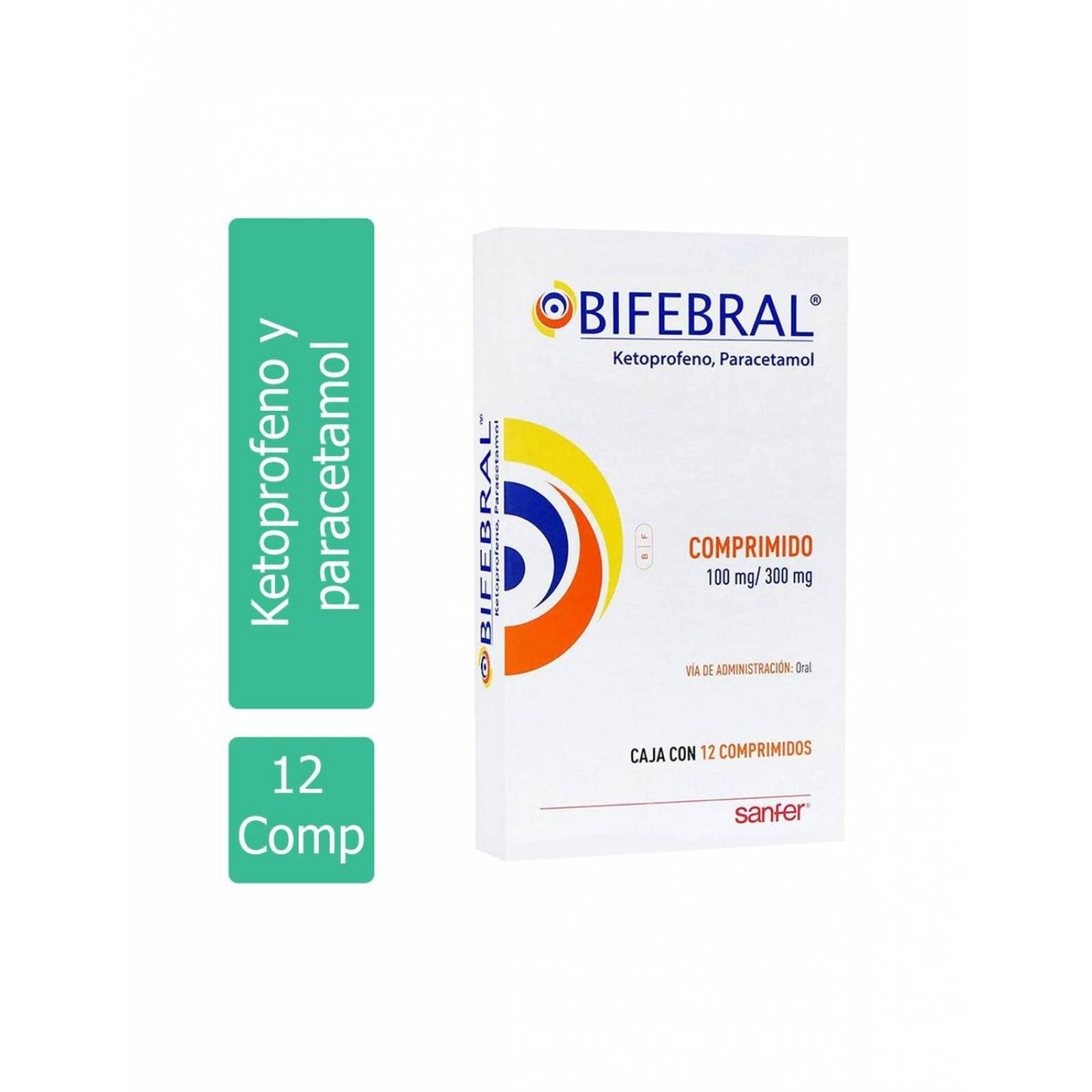 Bifebral 100 mg / 300 g Caja Con 12 Comprimidos 