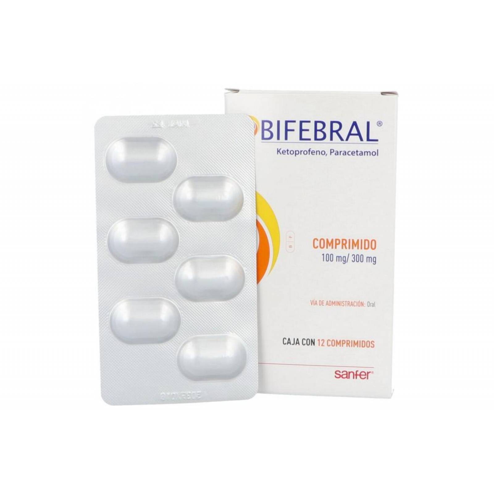 Bifebral 100 mg / 300 g Caja Con 12 Comprimidos 