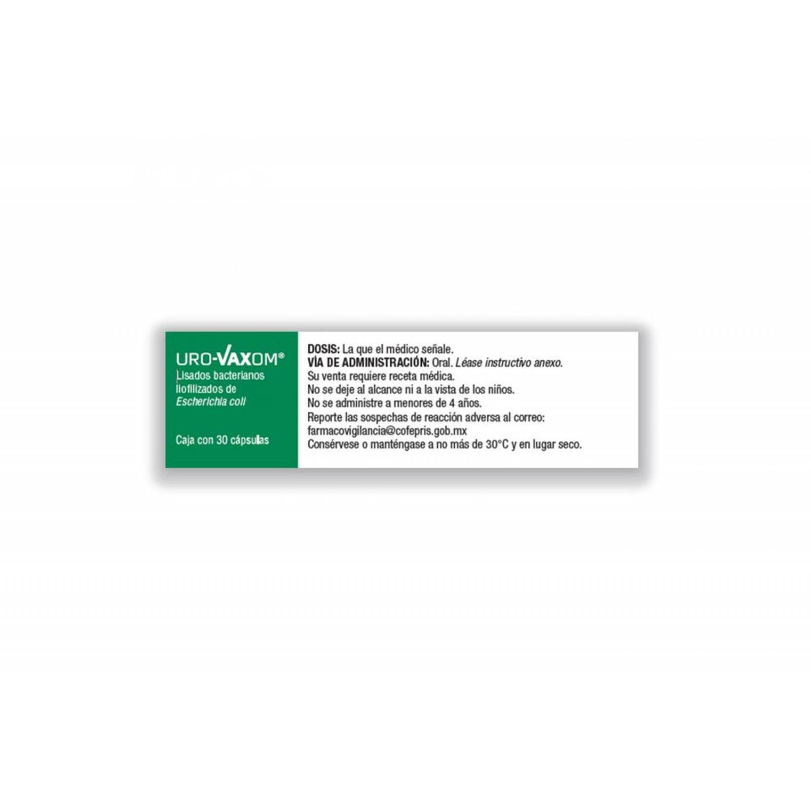Uro Vaxom 6 mg Caja Con 30 Cápsulas 