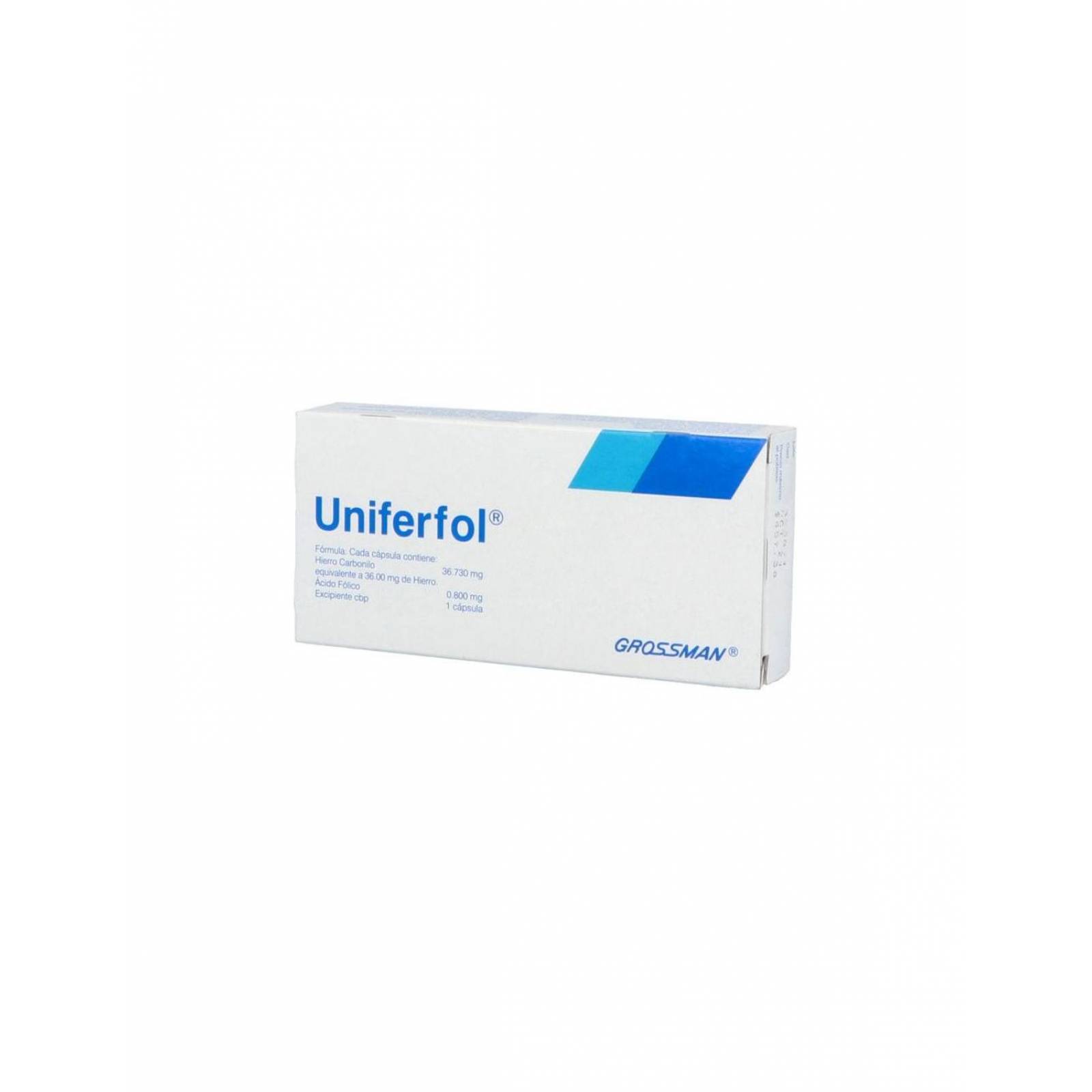 Uniferfol 36mg/0.800mg Caja Con 30 Cápsulas 