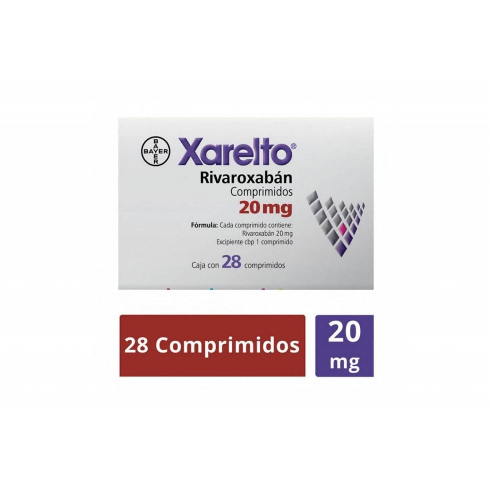 Xarelto 20 mg Caja Con 28 Comprimidos - RX 